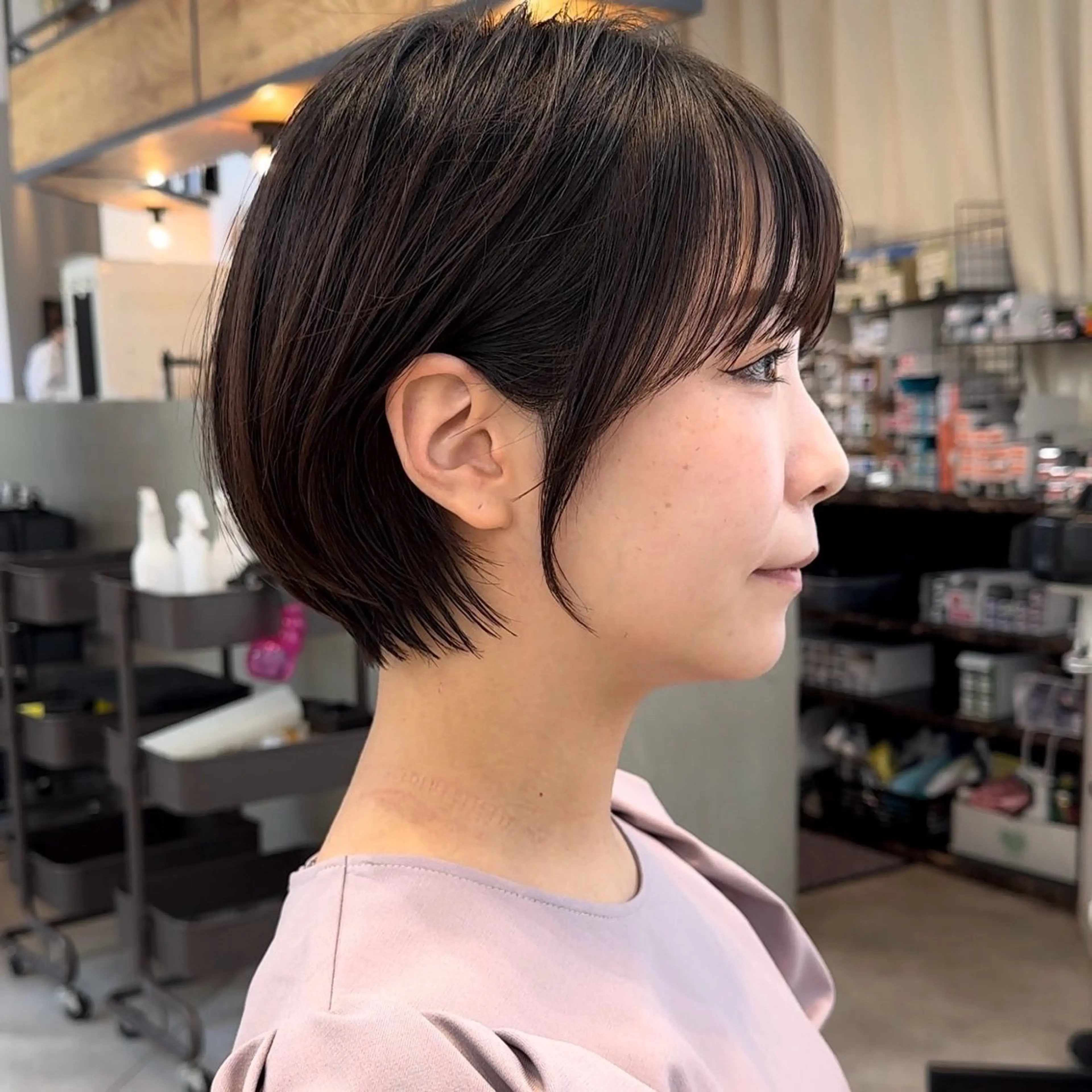 ショート 似合わせカット 小顔/大阪谷町のヘアスタイル
