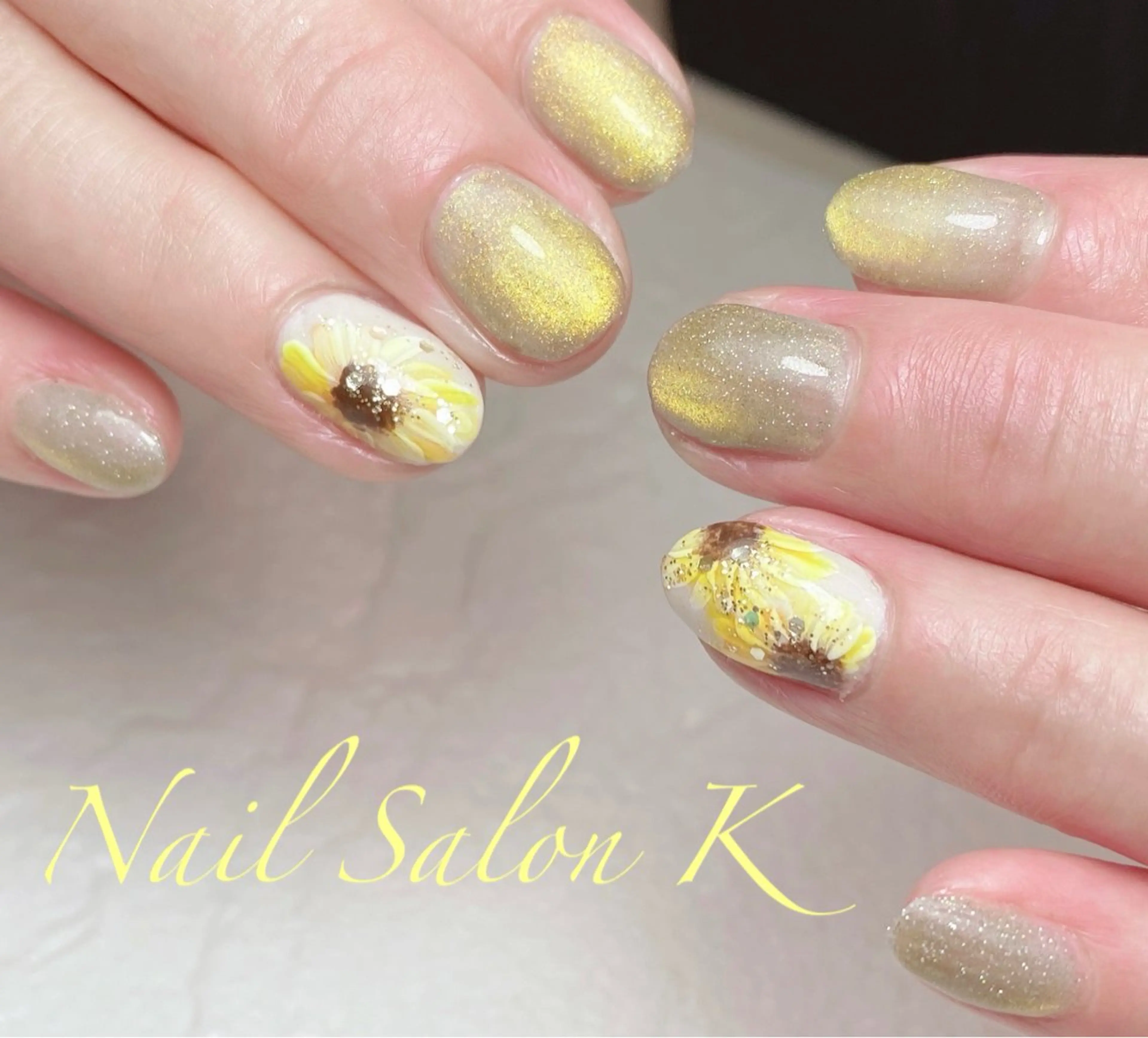 ネイル マグネットネイル ショートネイル 夏ネイル ハンドネイル Nail Salon K 🧸美爪育成のネイルデザイン