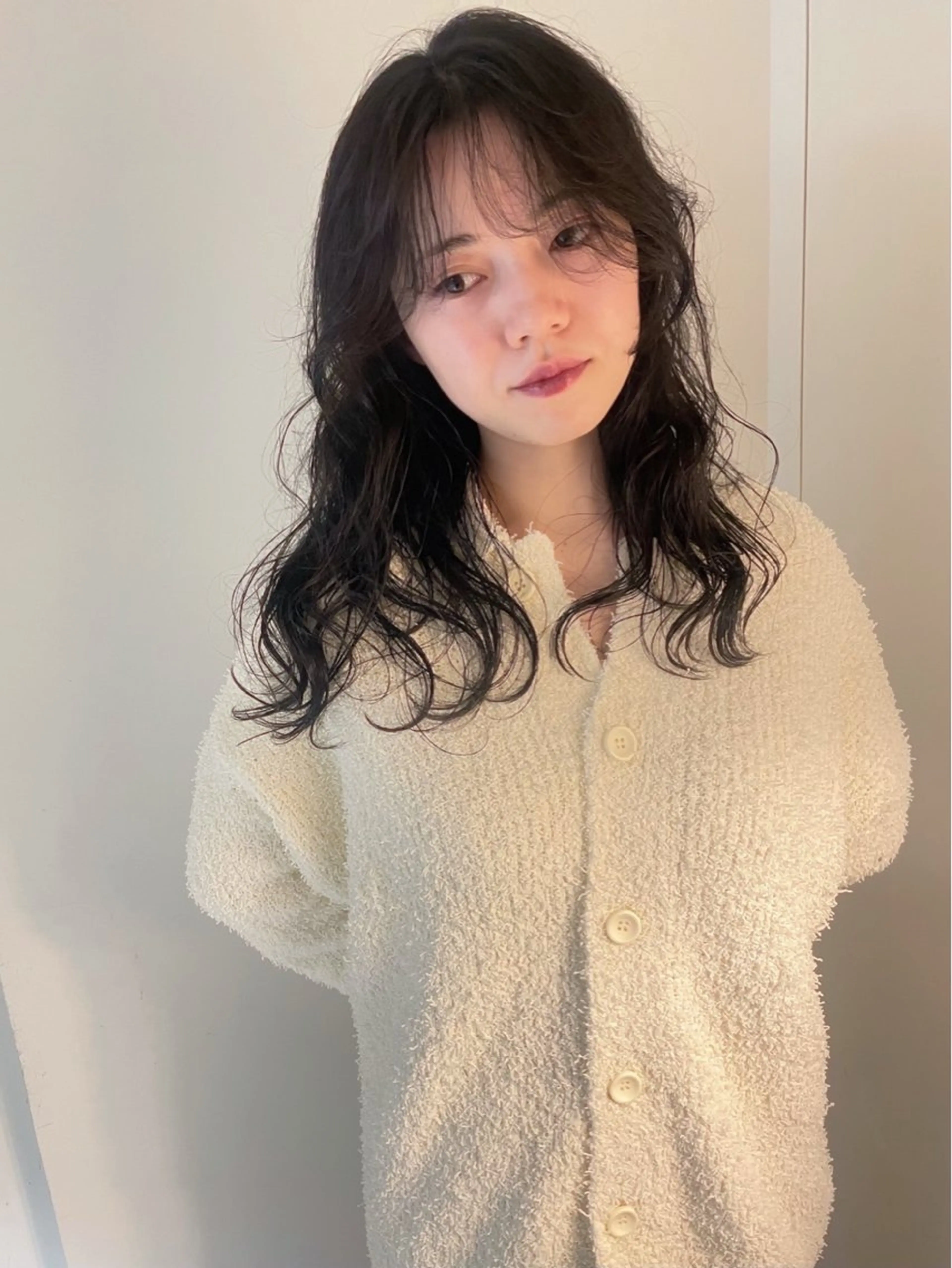 セミロング カラー パーマ 透明感カラー ボブ／ルーズパーマ 🪶remiのヘアスタイル