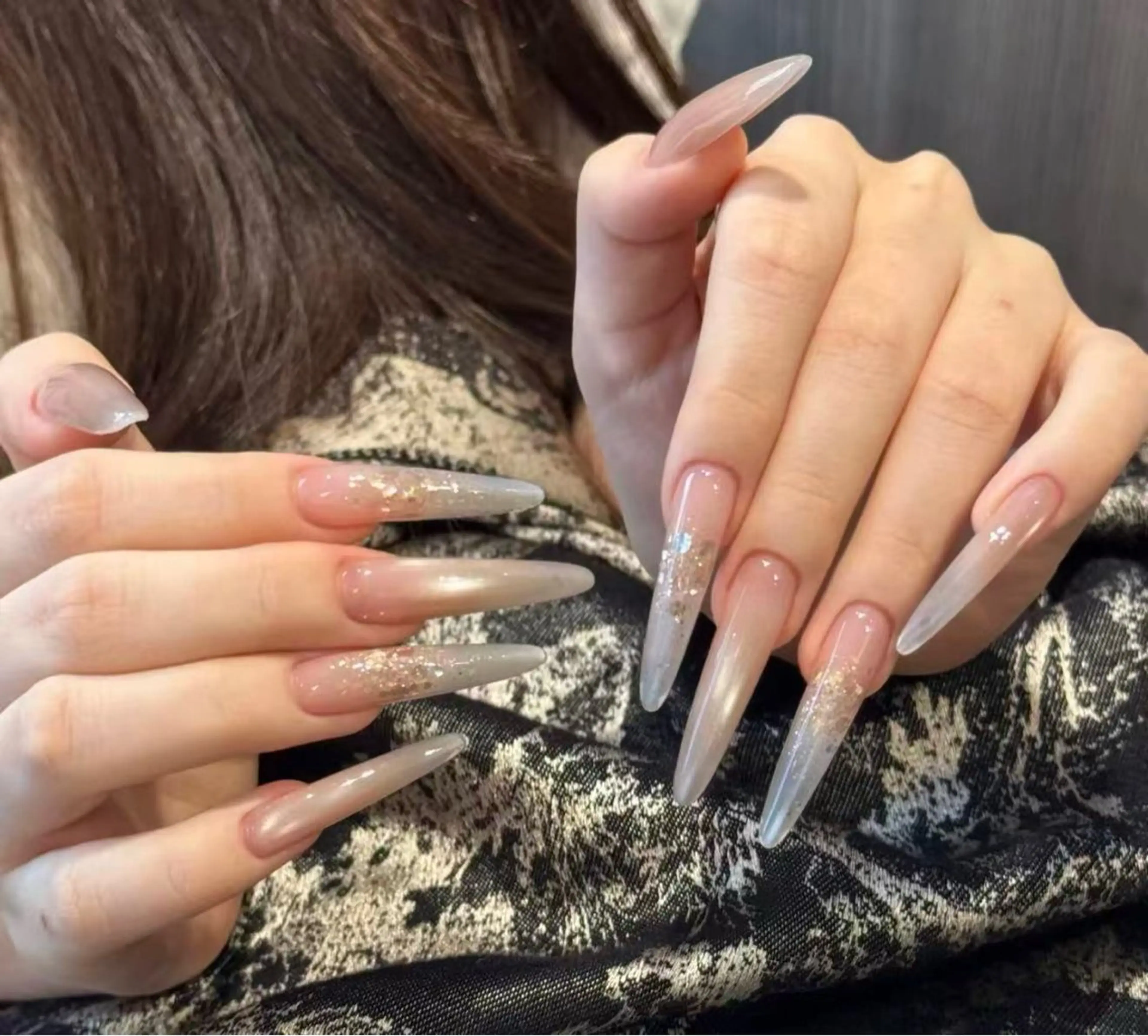 ネイル ラメ(グリッター) ロングネイル ハンドネイル GCP Nail はるのネイルデザイン