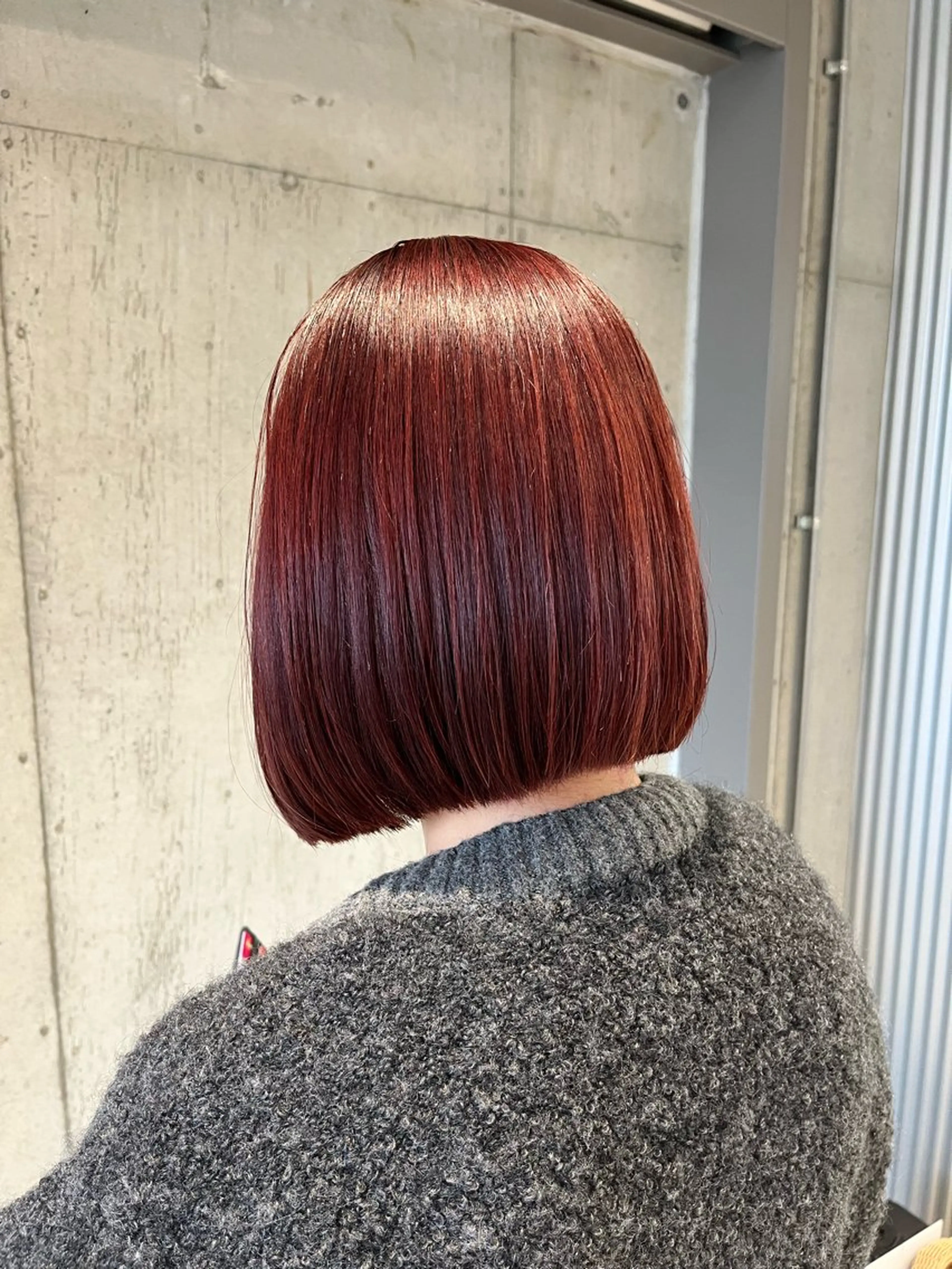ミディアム カラー ヘアアレンジ カット ヘアカラー トリートメント ボブ×艶カラー 特化・リクト💥のヘアスタイル