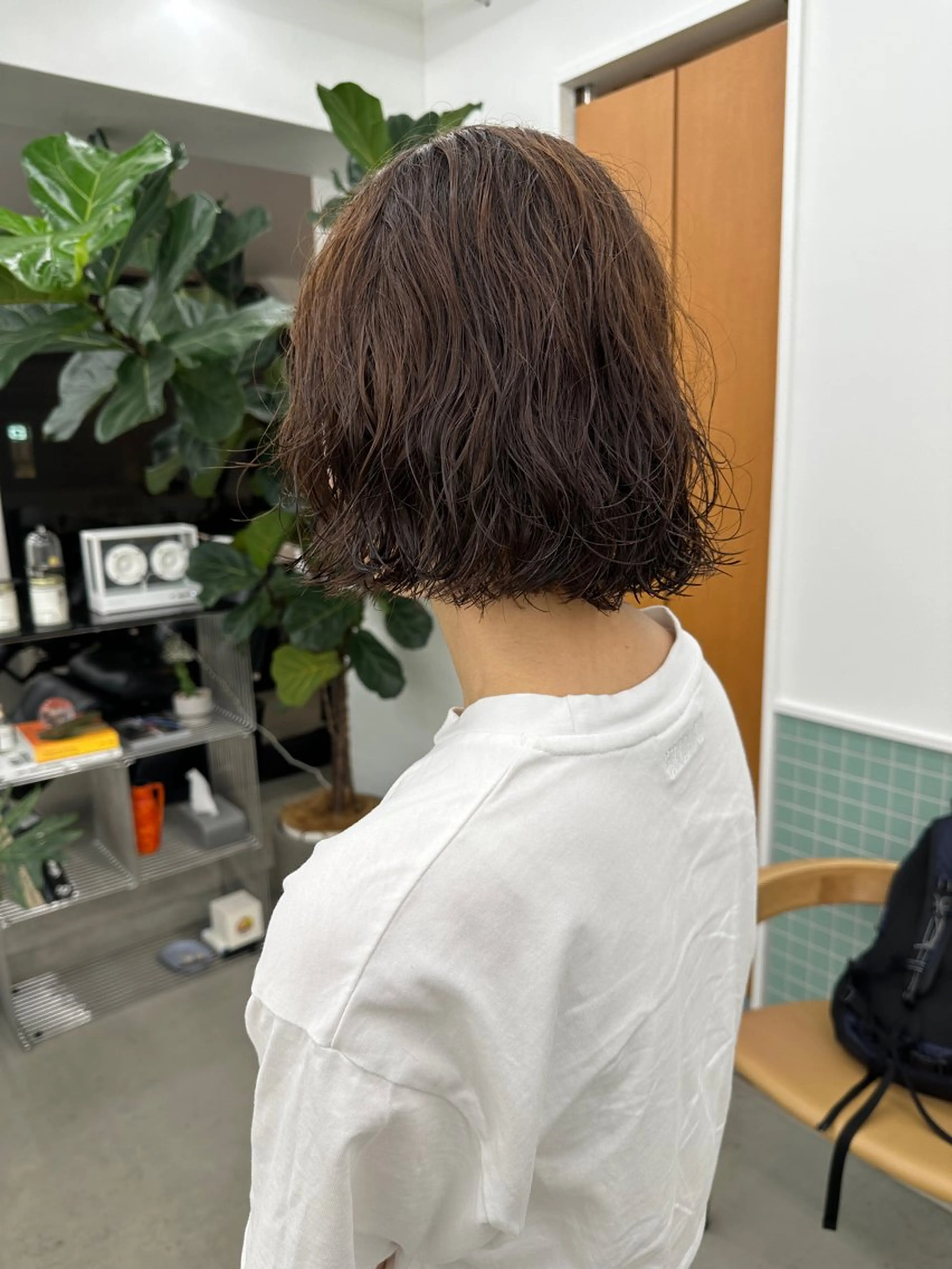 ショート パーマ ボブ ニュアンスパーマ カット パーマ トリートメント ボブ/レイヤー/ケア パーマ/リュウタのヘアスタイル