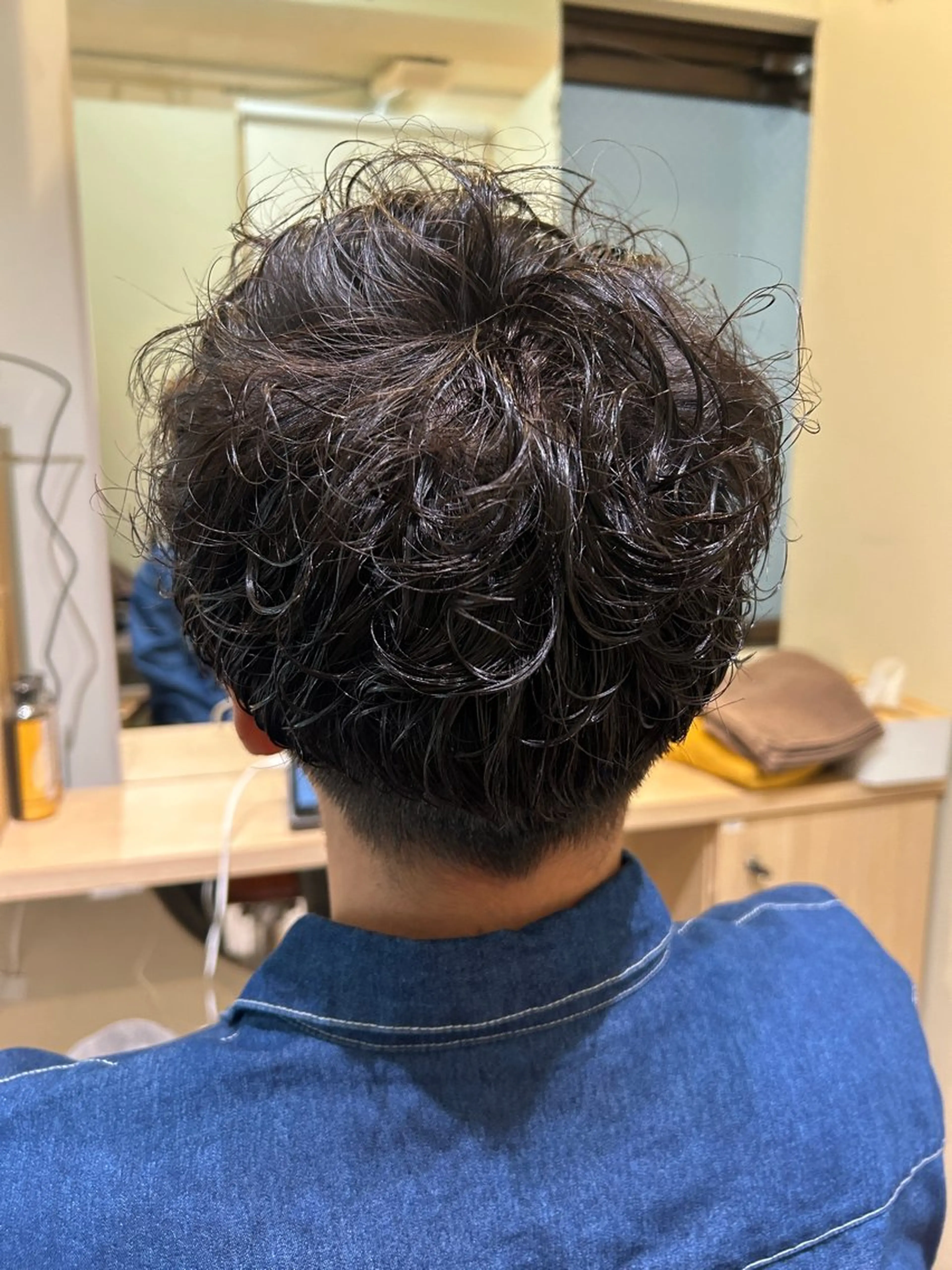 ショート パーマ メンズ カット パーマ 久木原 ゆりのヘアスタイル