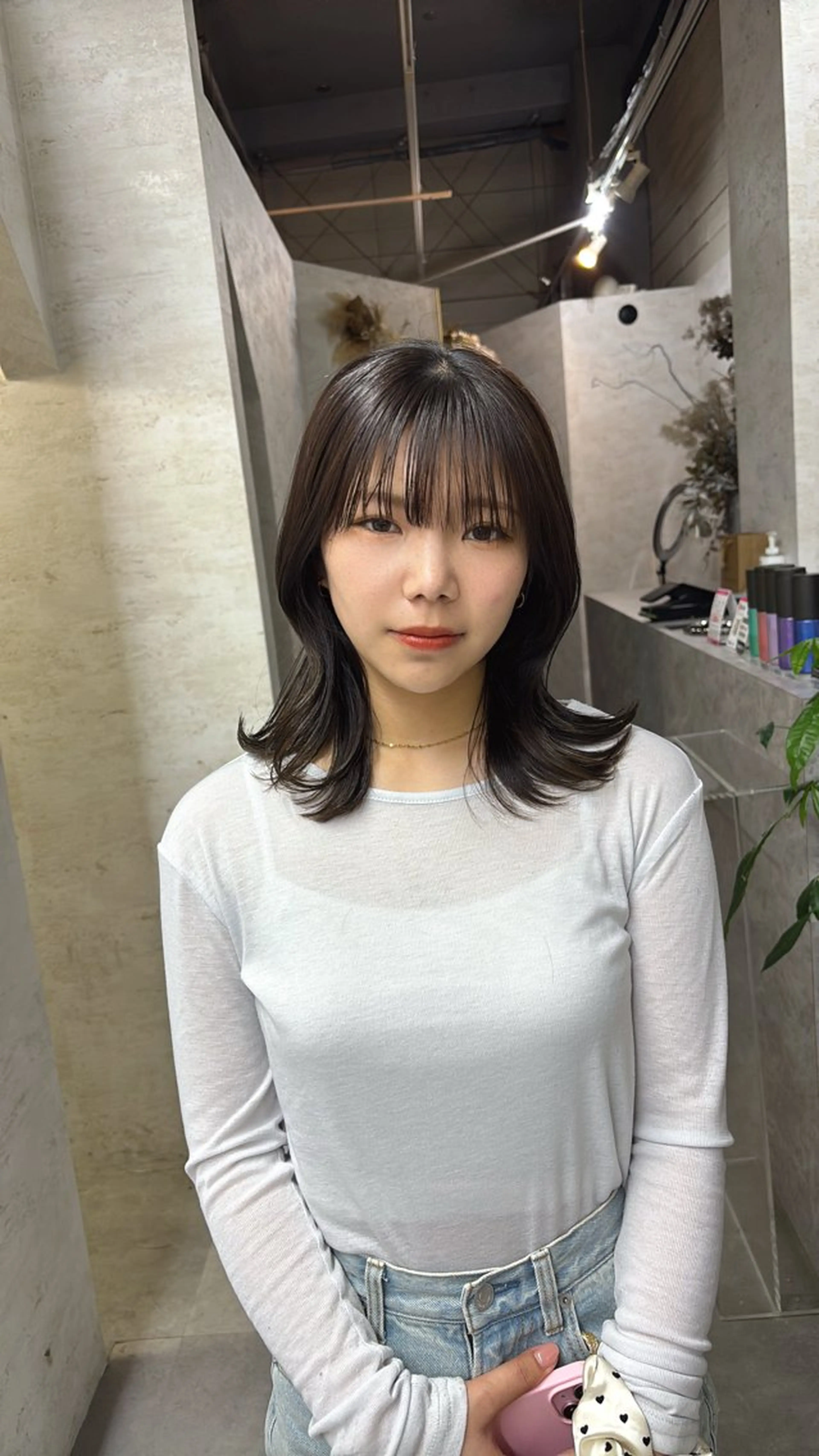 ミディアム 韓国風ヘア レイヤーカット カット エクステ/メンズ/レ イヤー/Myuukaのヘアスタイル