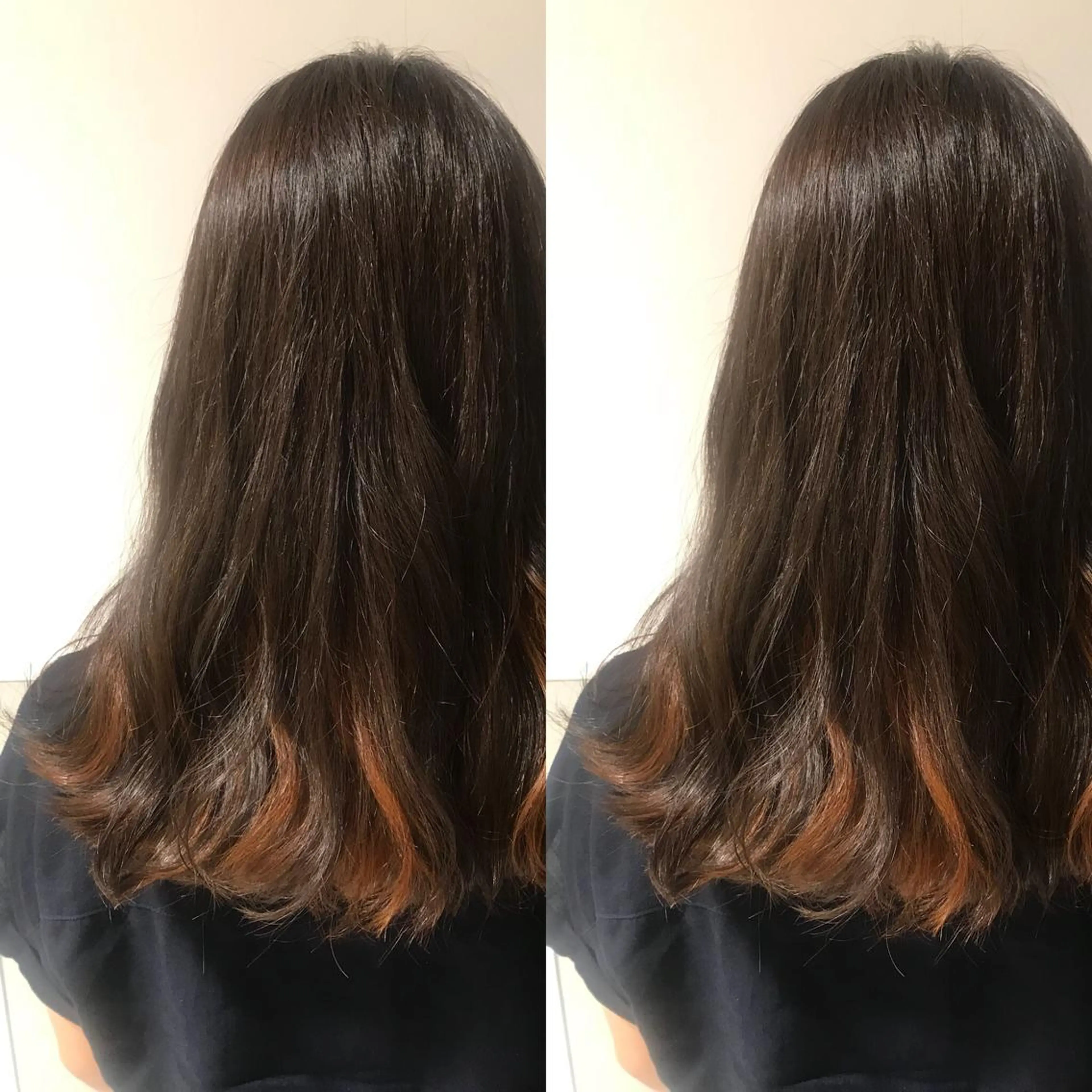 セミロング カラー 小栗 麻衣のヘアスタイル