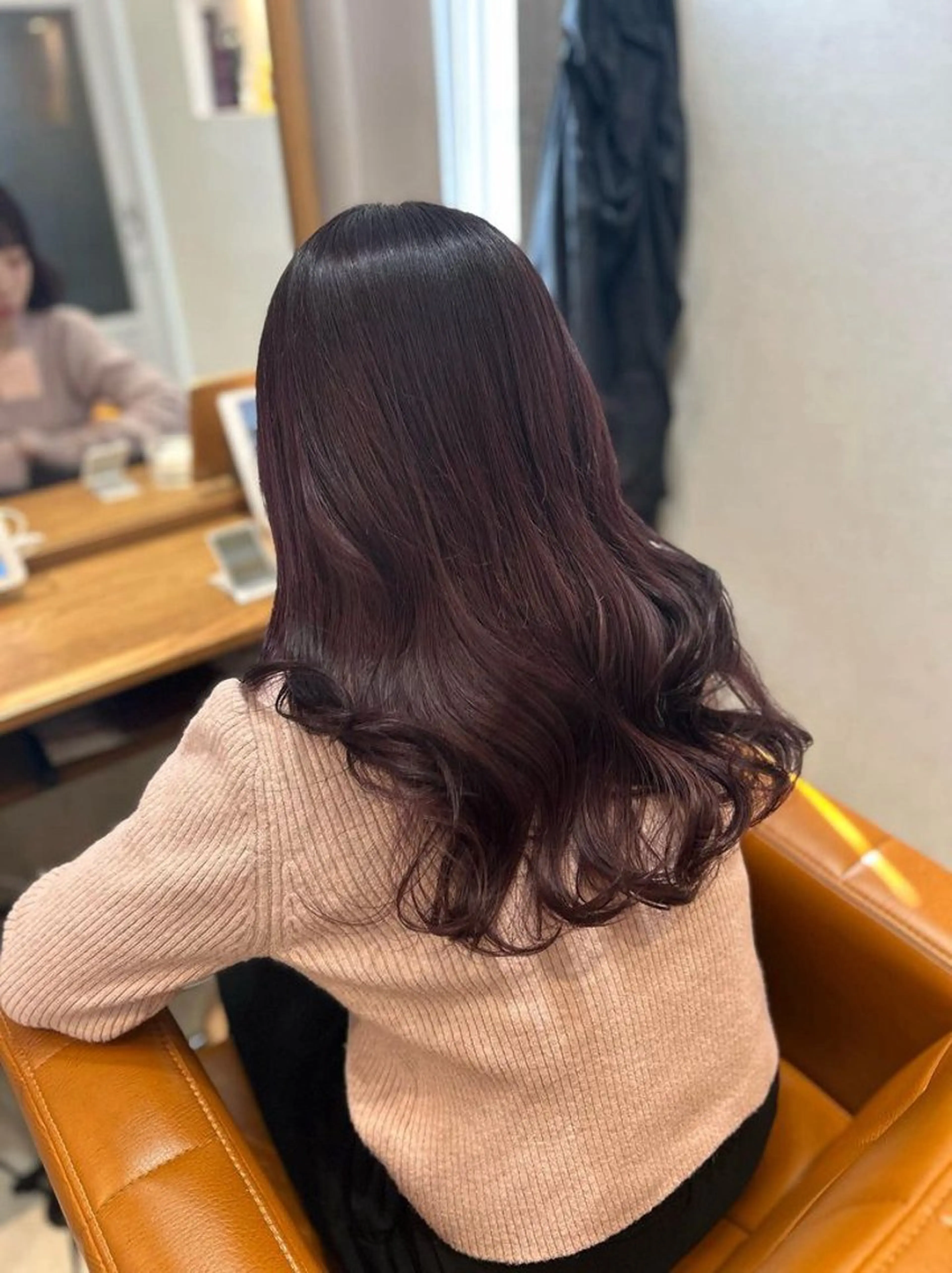 ロング カラー カット ヘアカラー トリートメント 【完全個室】髪質改善 暖色カラー/山崎唯奈のヘアスタイル