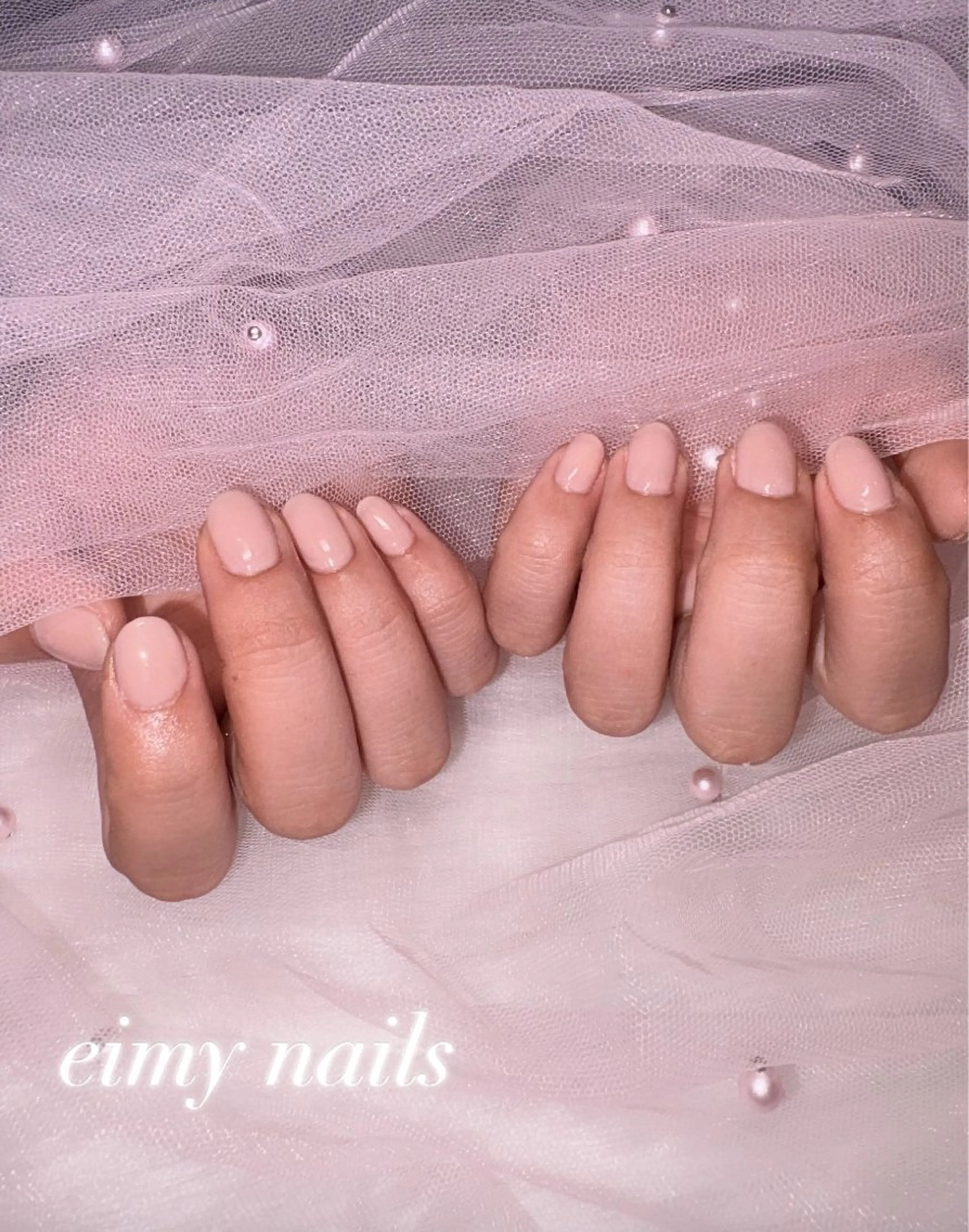 ネイル オフィスネイル ワンカラーネイル ピンク ハンドネイル eimy nails♡のネイルデザイン