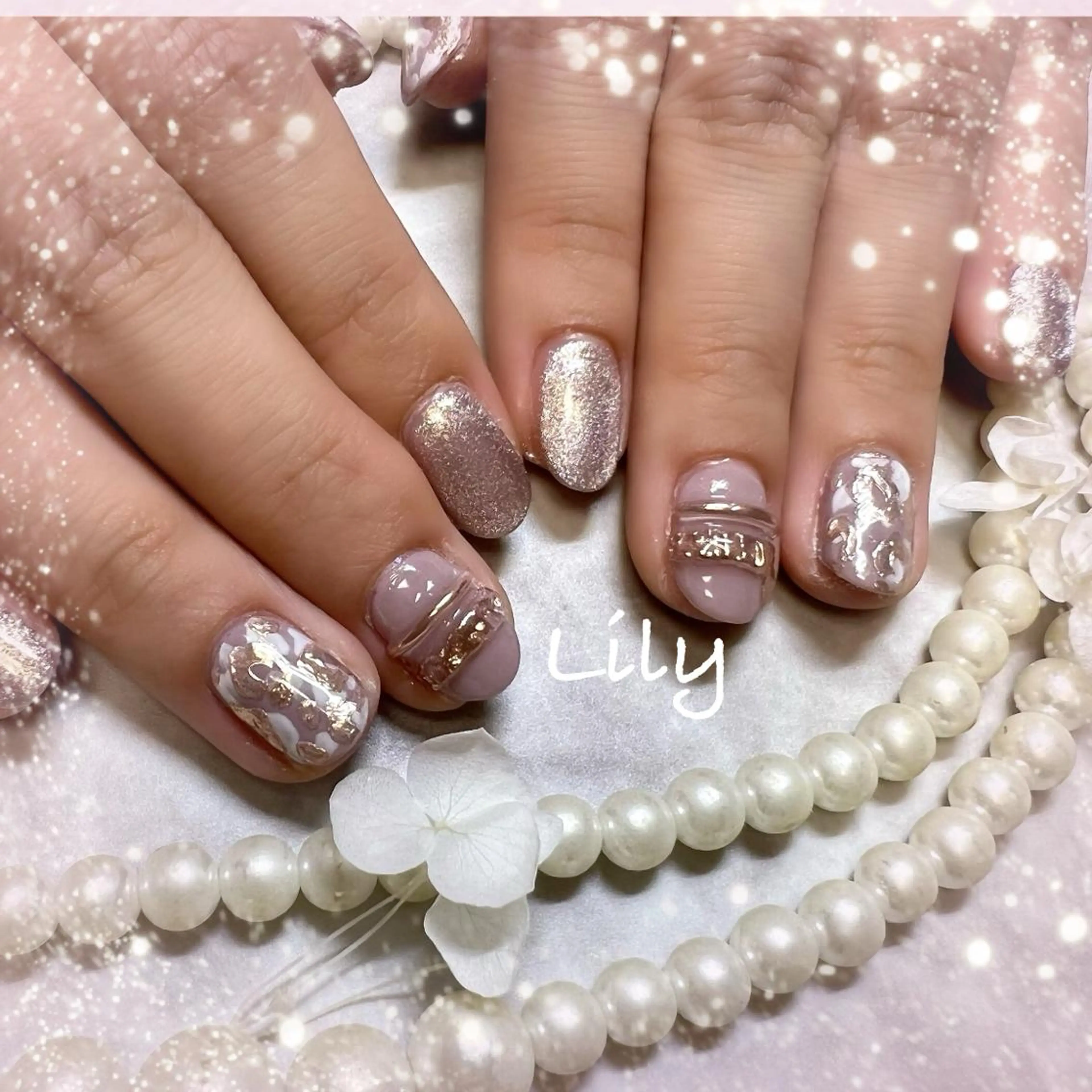 ネイル ハンドネイル Lily*nail 🌻Mii🌻のネイルデザイン