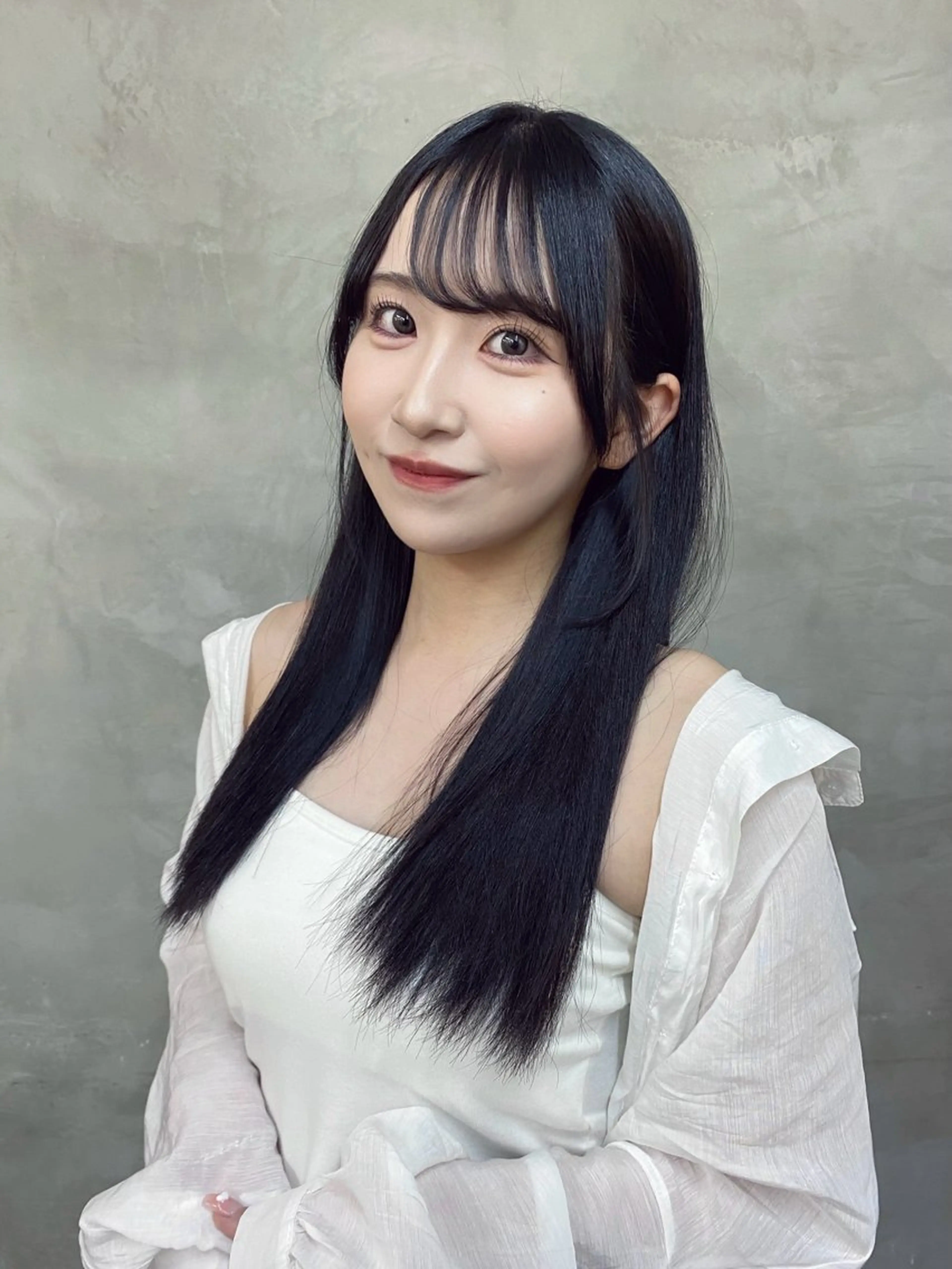 ロング カラー 黒髪 ケアカラー 透明感カラー ロング 似合わせカット 安藤幹人 メンズパーマのヘアスタイル