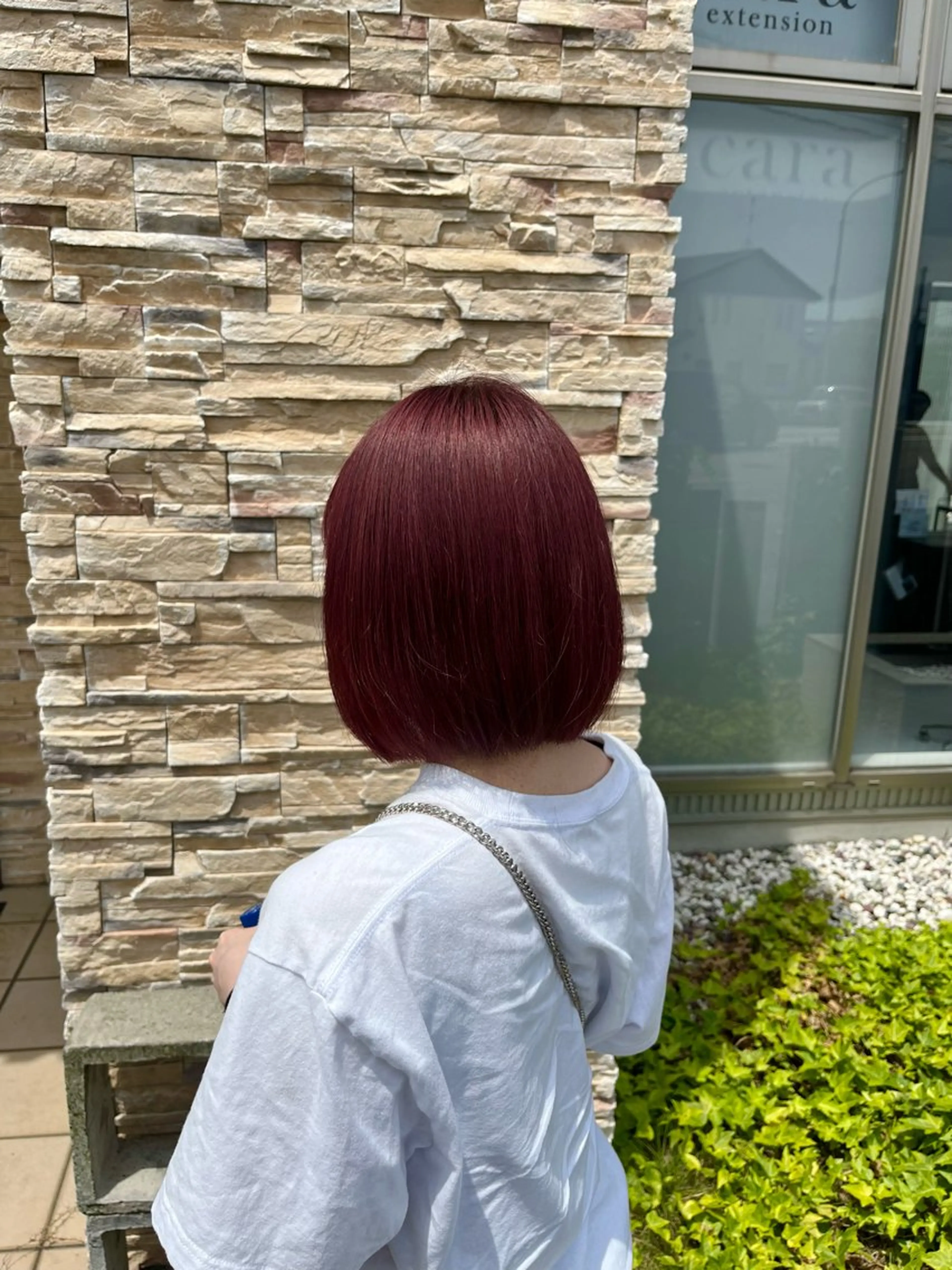 ミディアム カラー 諸岡 玲のヘアスタイル