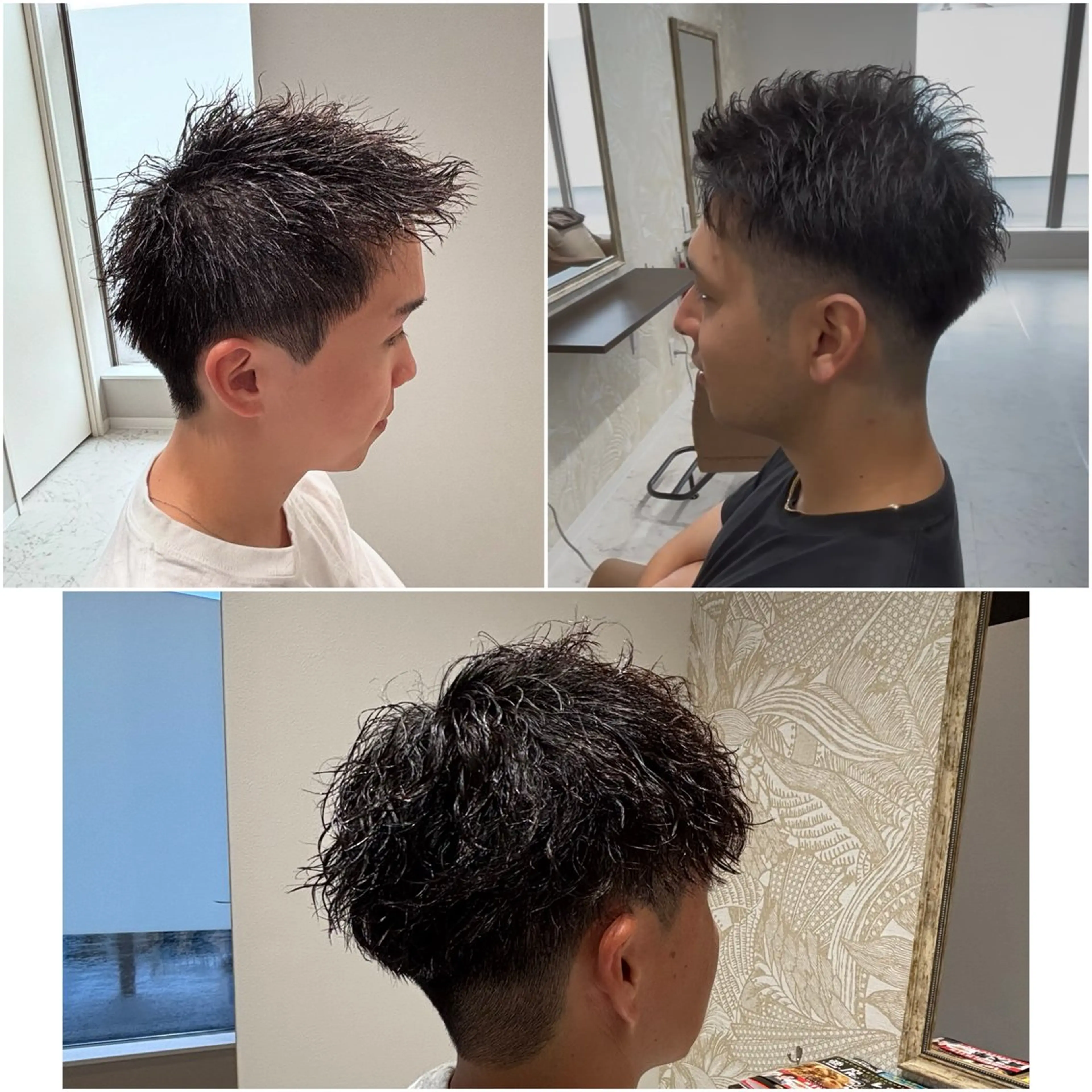 メンズ アップバング メンズブリーチ センターパート フェードカット メンズ韓国風 カット 罍旬太郎 💈メンズ特化💈のヘアスタイル