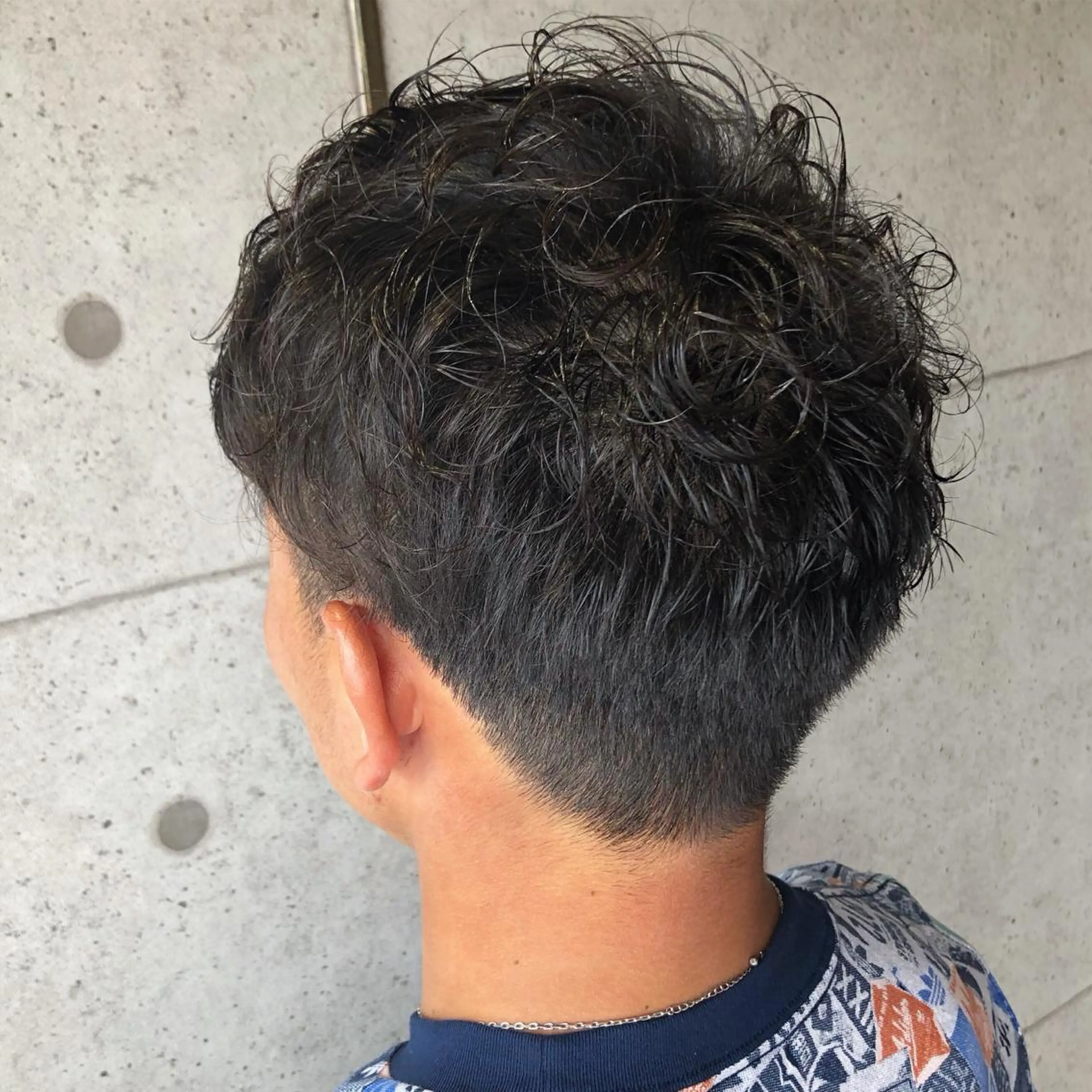 パーマ メンズ メンズパーマ ツーブロック 福森 みずきのヘアスタイル