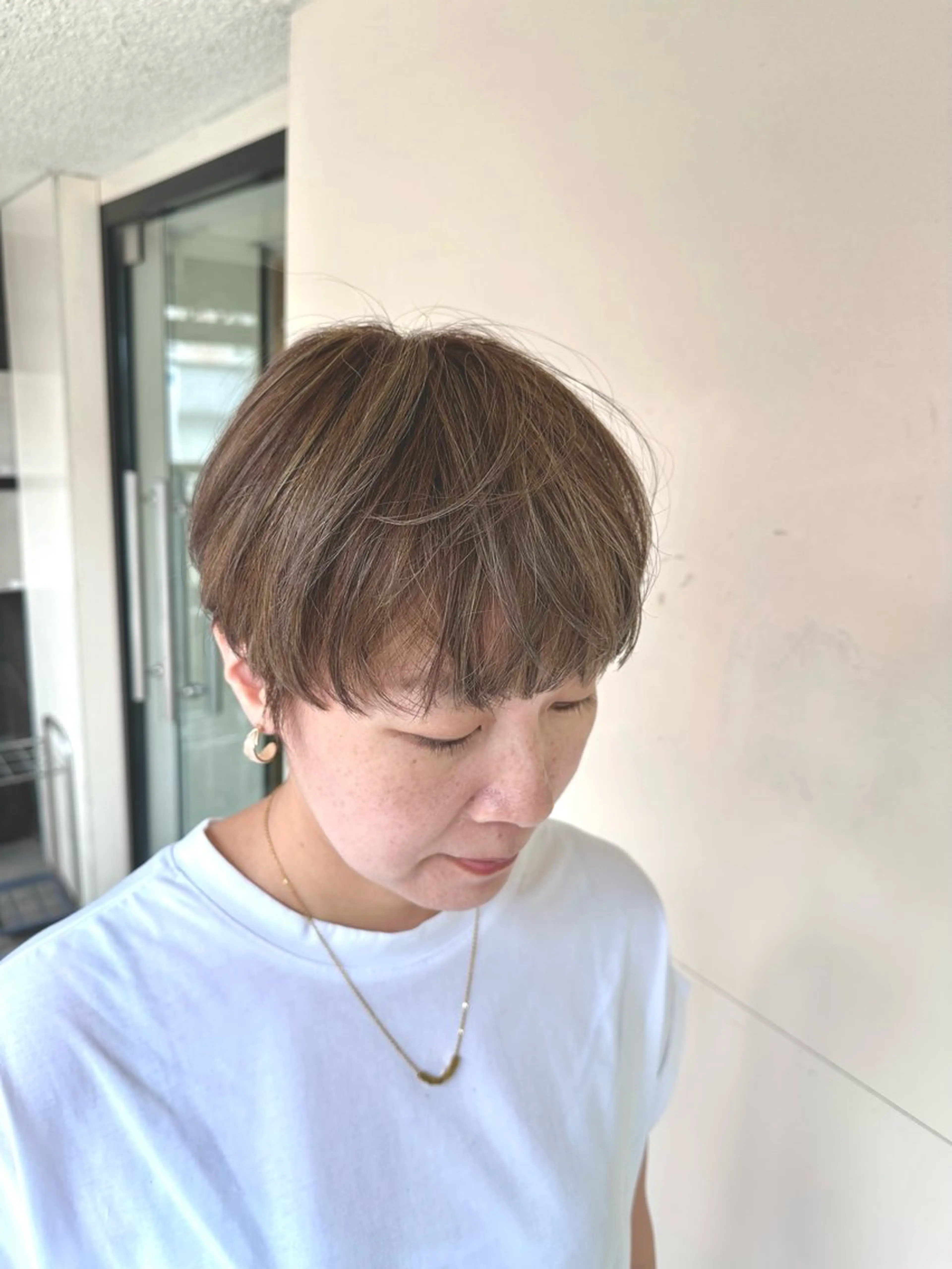 ショート カラー 大人ヘア縮毛矯正 💛mai💛のヘアスタイル