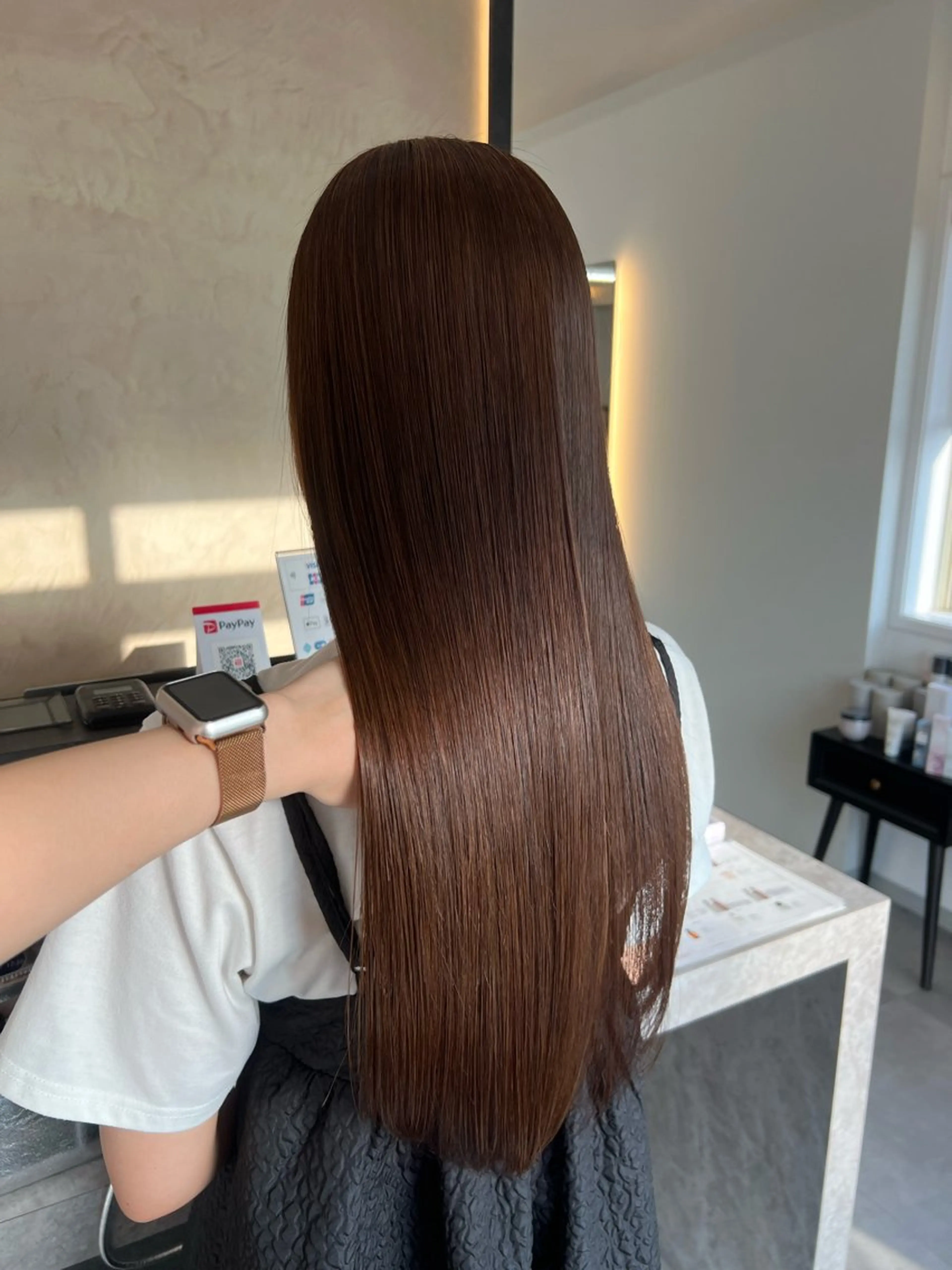 ロング カット ヘアカラー 縮毛矯正 トリートメント RIENS xrea 髪質改善 /ななみのヘアスタイル