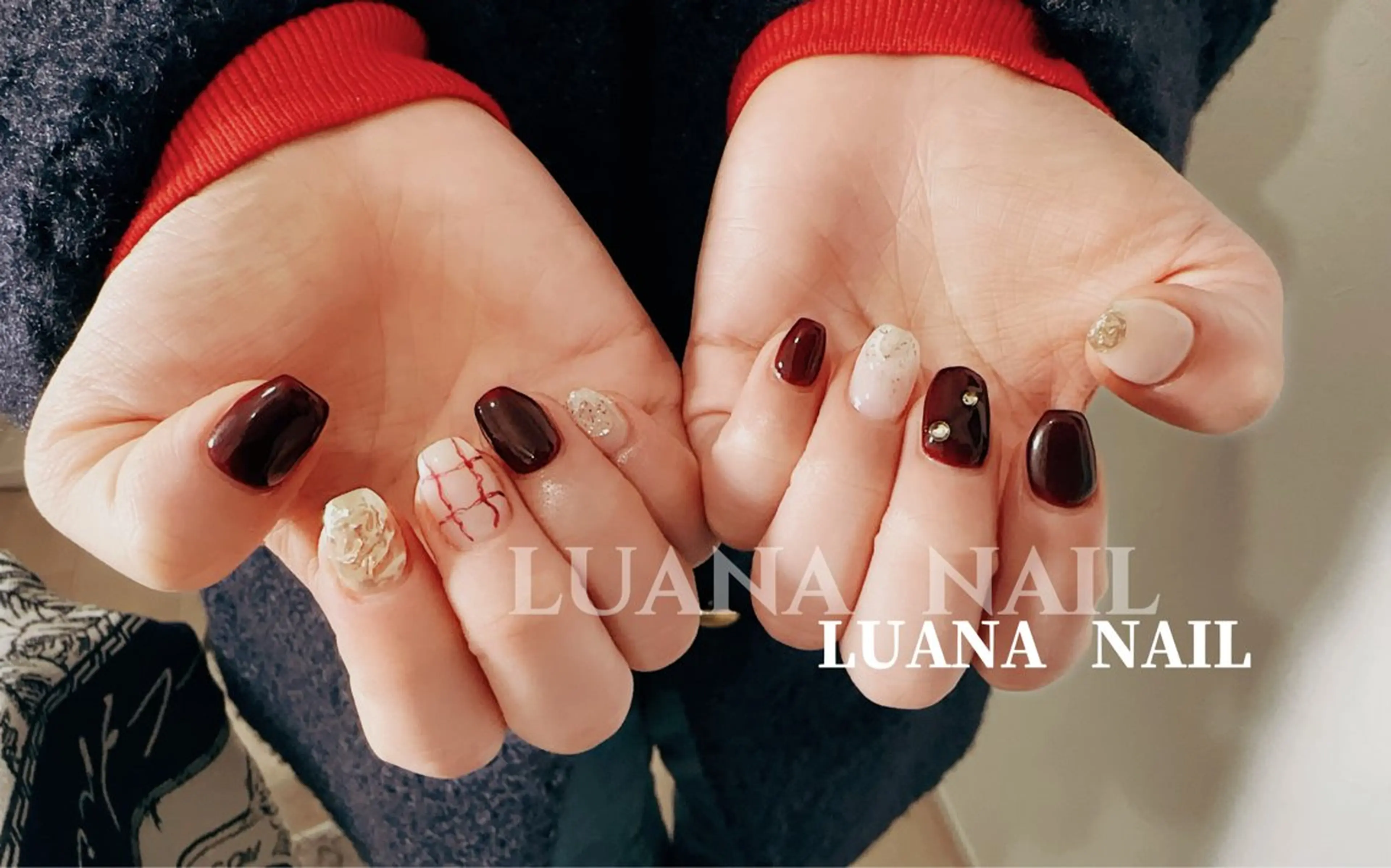 ネイル フラッシュネイル フレンチネイル 韓国ネイル マグネットネイル ミラーネイル ハンドネイル ルアナネイルサロン所属・ルアナネイル サロンのネイルデザイン