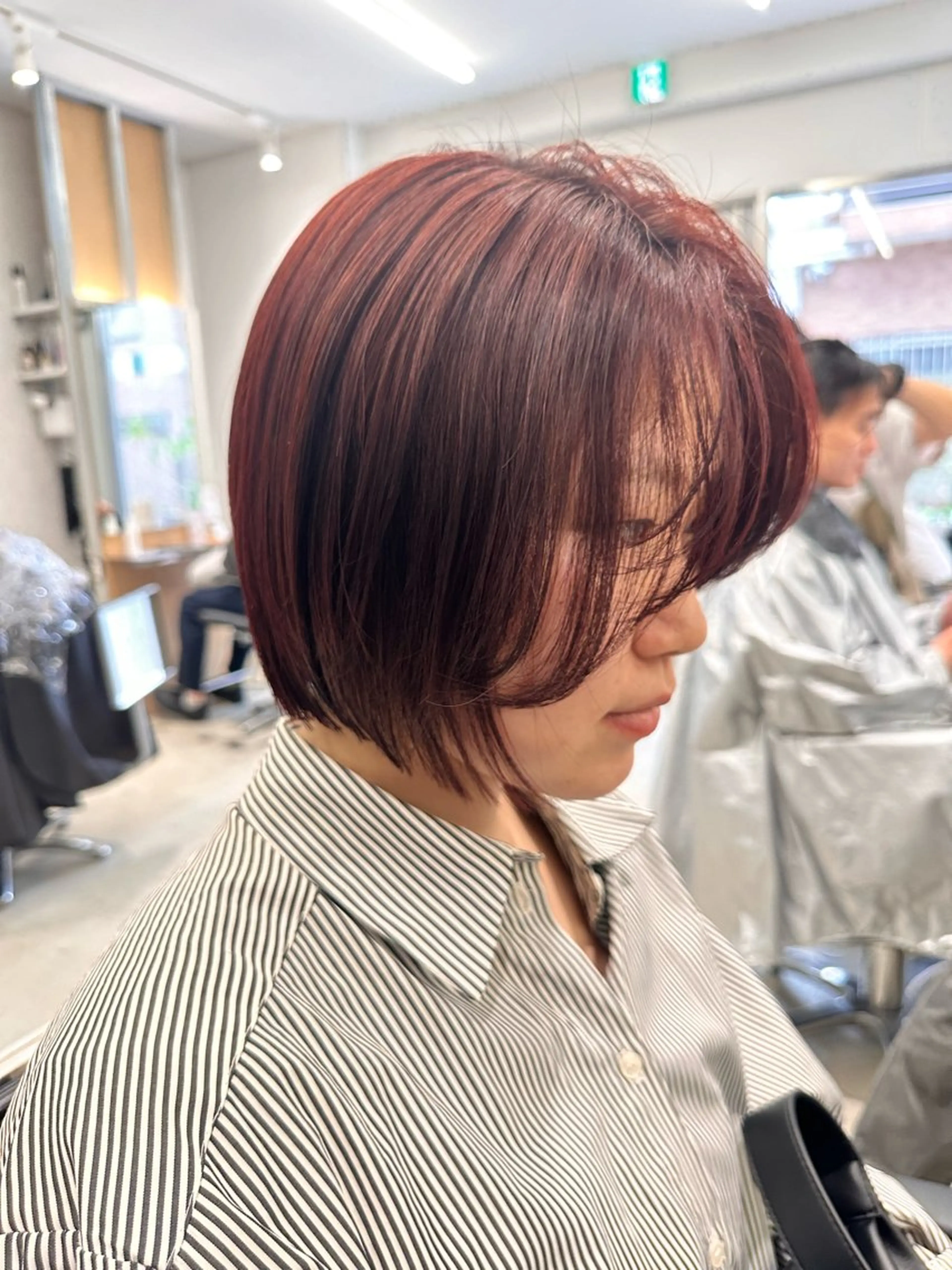 ミディアム カット ヘアカラー トリートメント GOAT_茅ヶ崎 キシ サクラのヘアスタイル