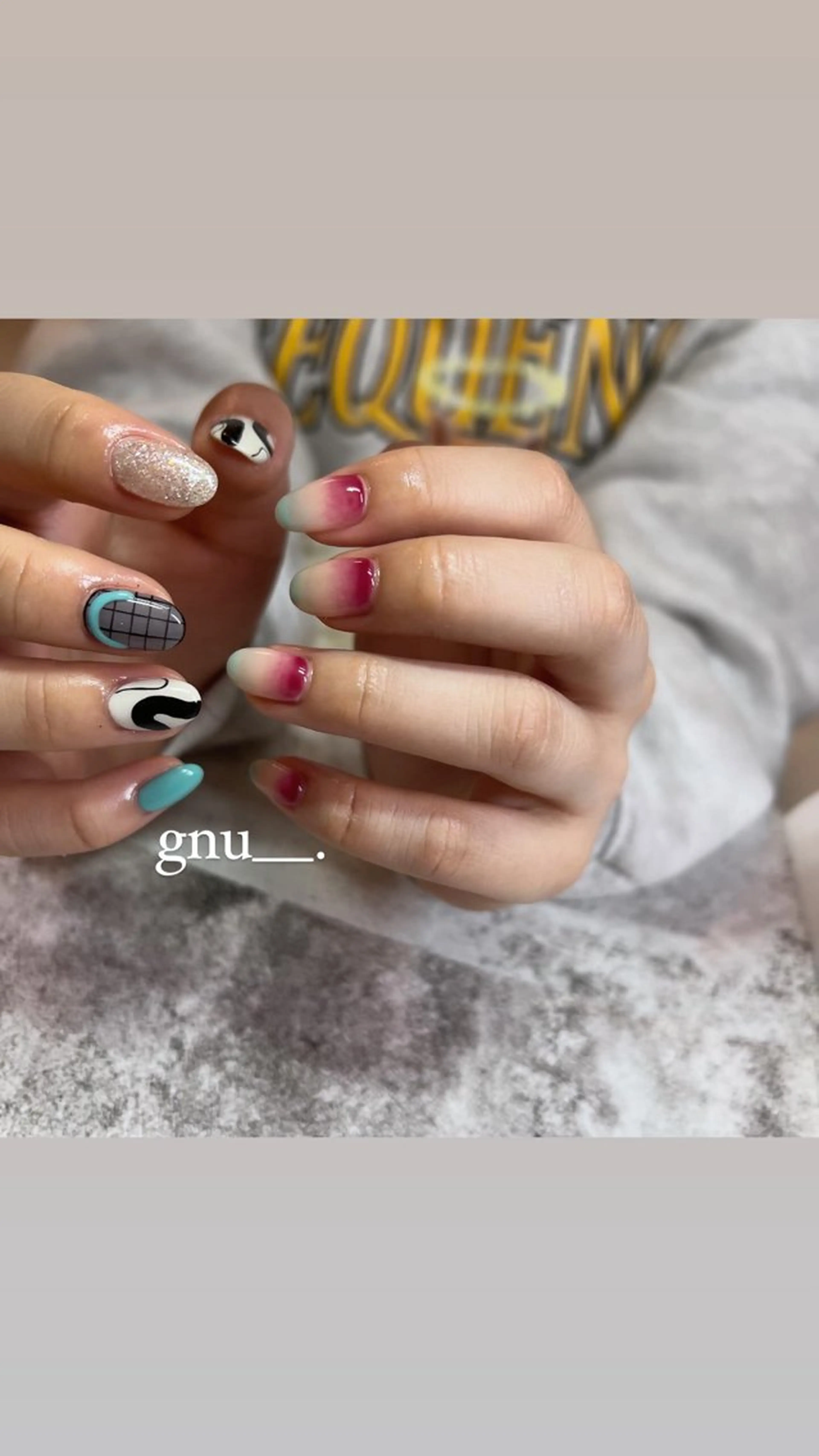 ネイル アートネイル ニュアンスネイル 春ネイル ハンドネイル gnu__. nailのネイルデザイン