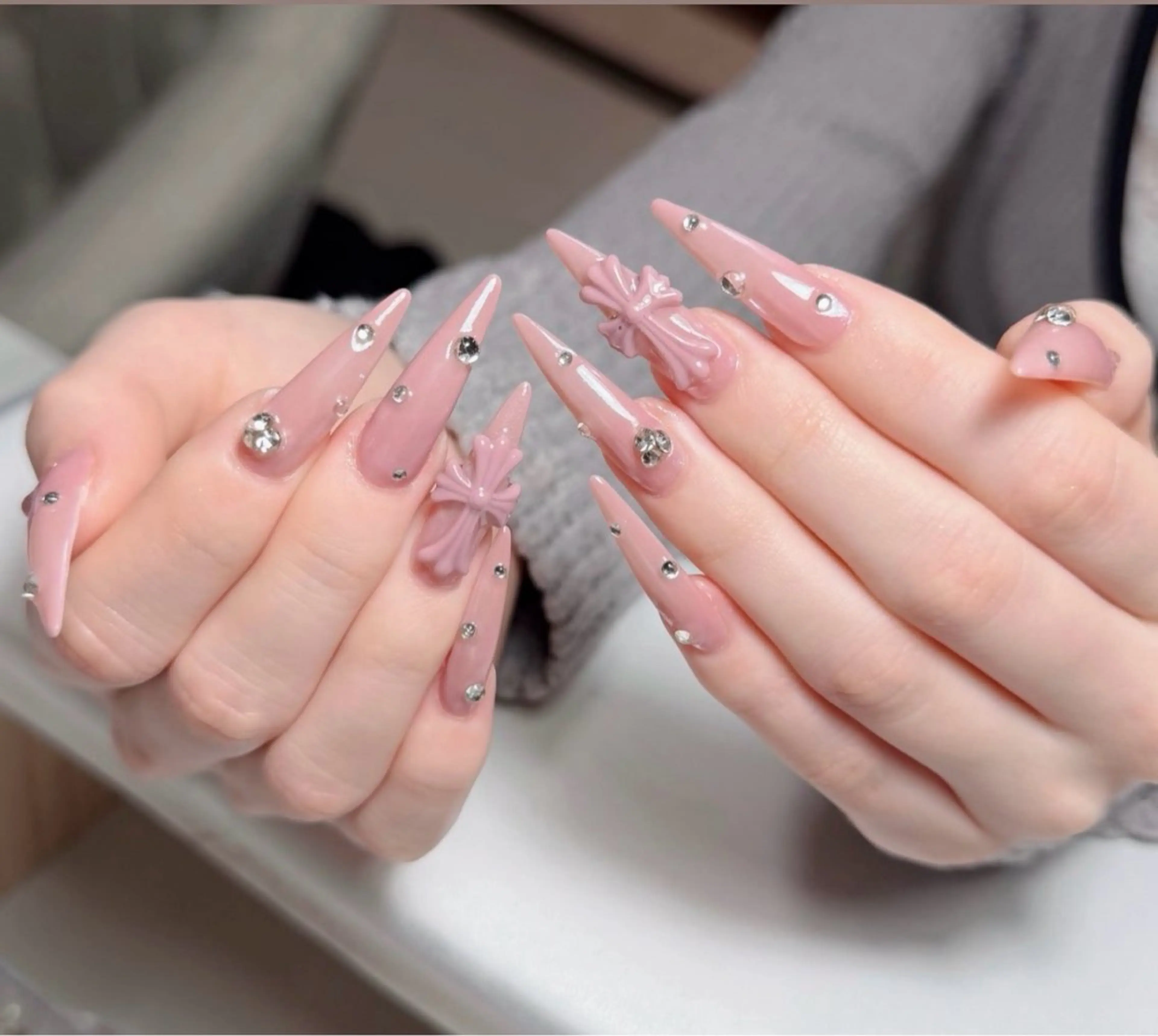 ネイル アートネイル 韓国ネイル 持ち込み ワンホンネイル ハンドネイル Lenie Nail Salonのネイルデザイン