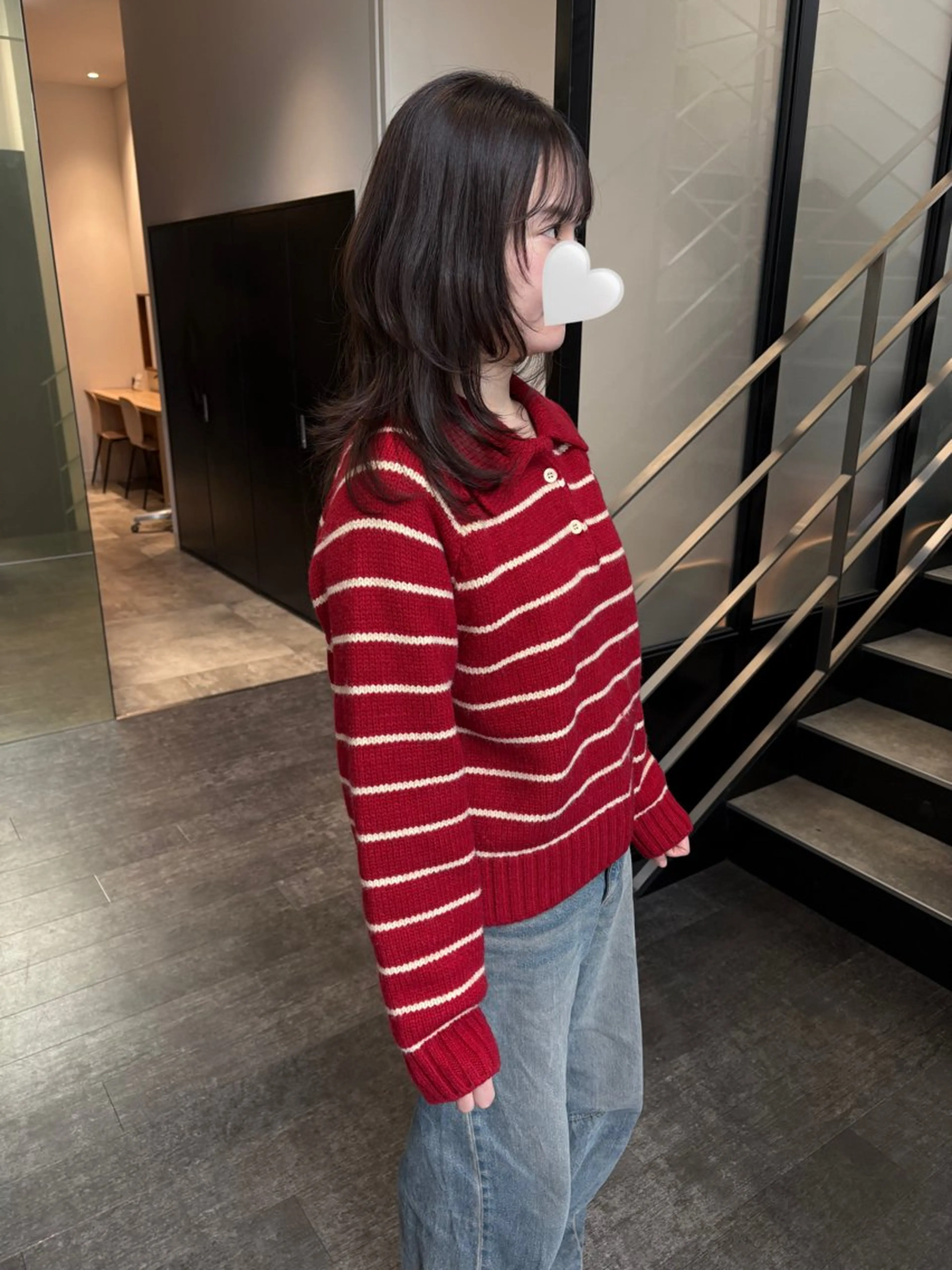 ミディアム カラー 顔周りカット 小顔カット カット ヘアカラー mao ｜ 柔らか艶カラー🫧のヘアスタイル