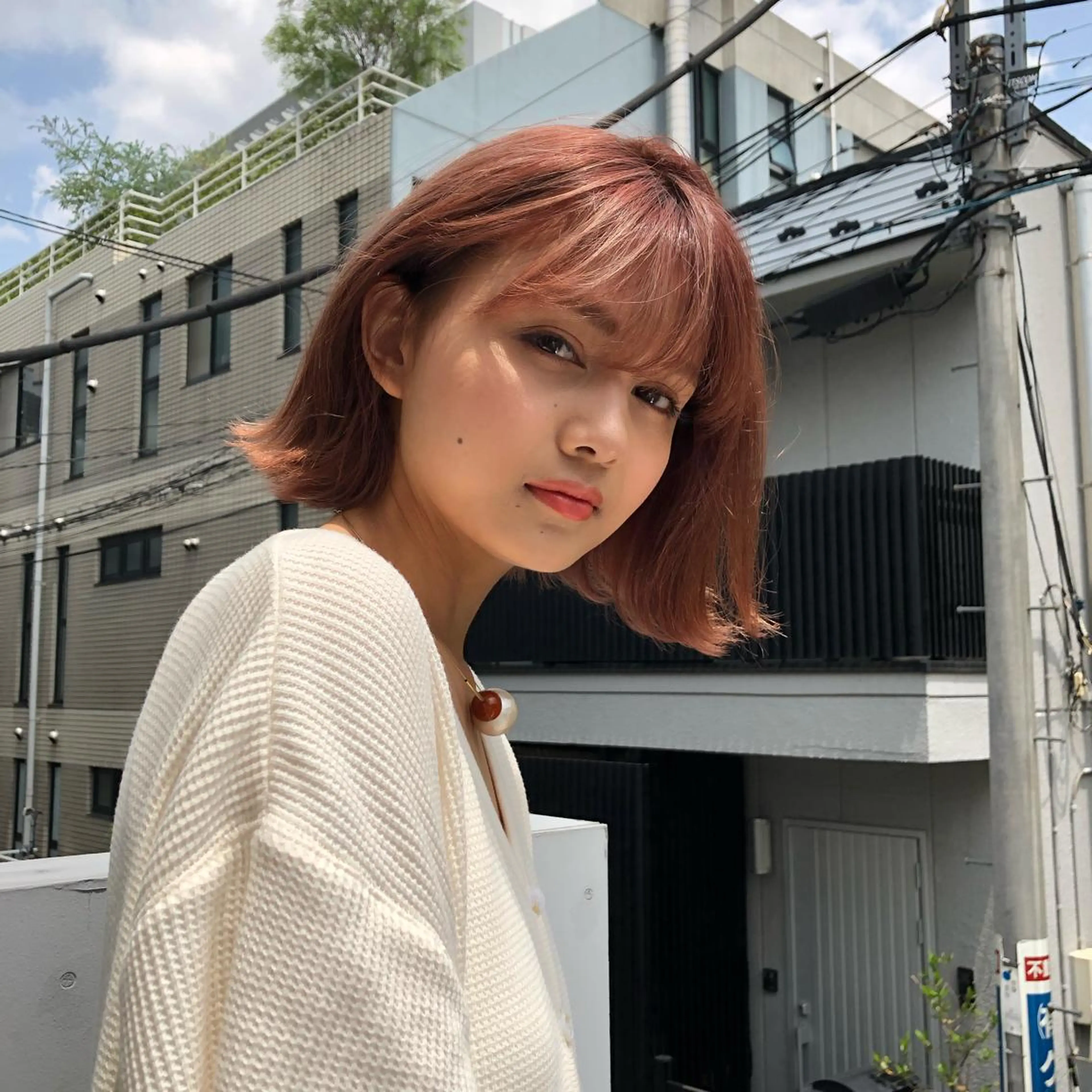 ミディアム カラー ハイライトカラー ハイライト happy  man 🌸クロスパーマ🌸のヘアスタイル