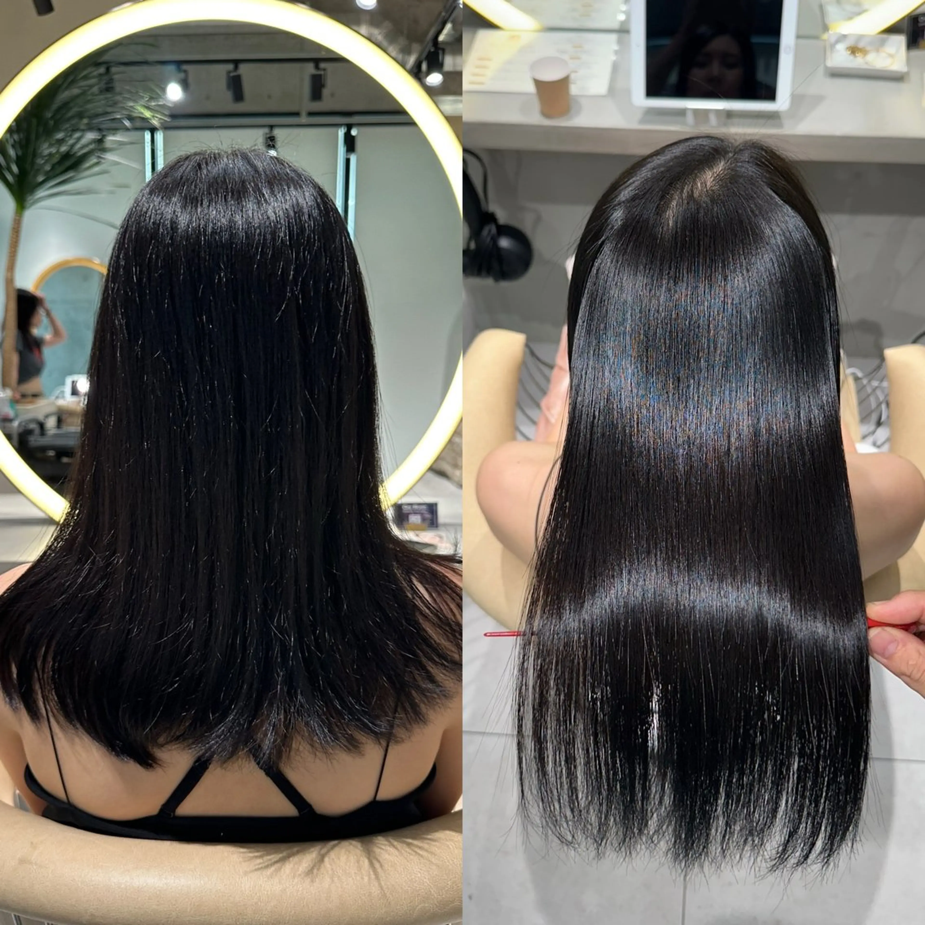 セミロング カット 縮毛矯正 トリートメント ✨髪質改善特化✨副 店長椎葉信乃介のヘアスタイル