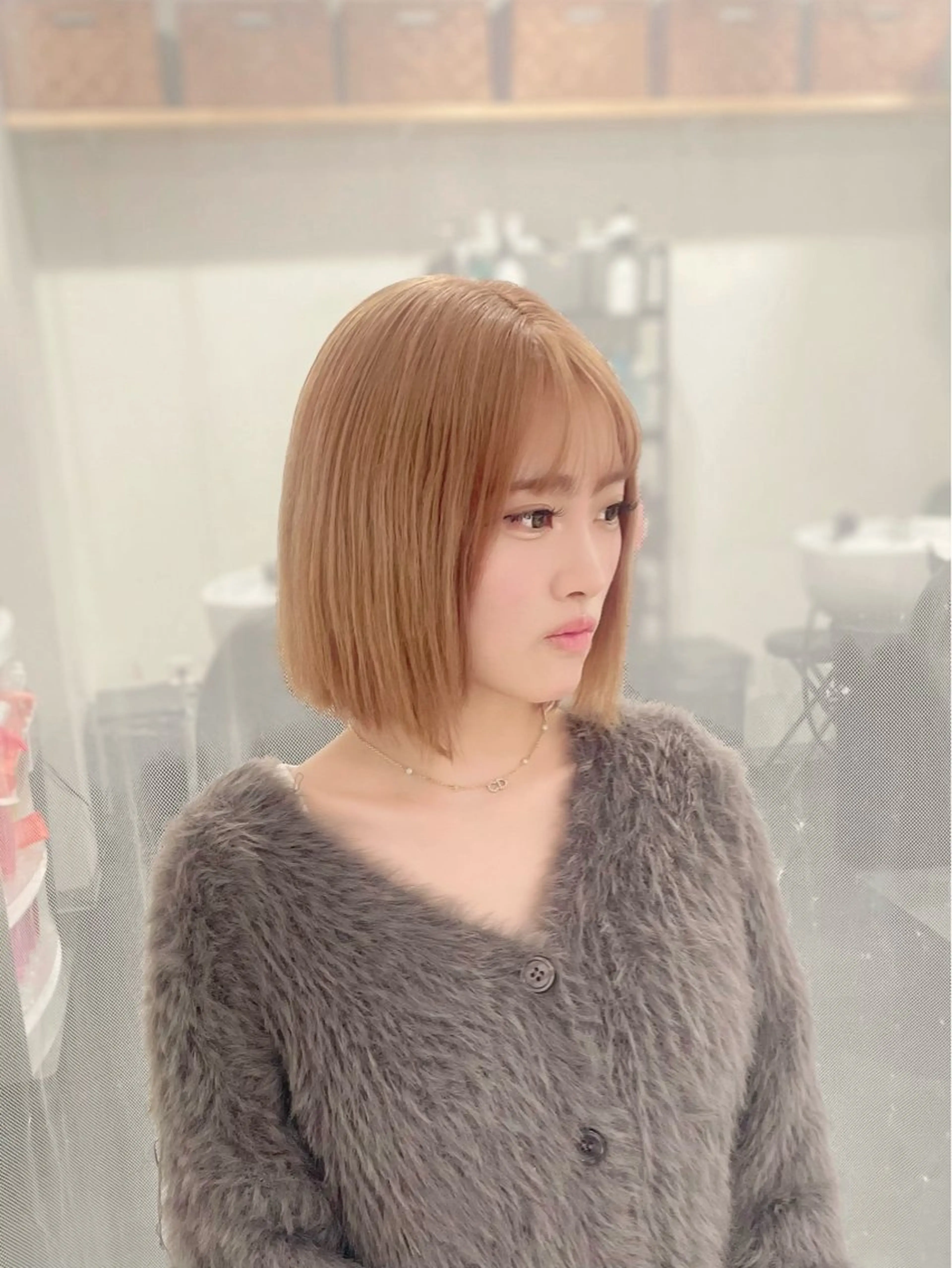 ミディアム カラー ヘアカラー トリートメント GaKu/ハイトーン /ブリーチ/レイヤーのヘアスタイル