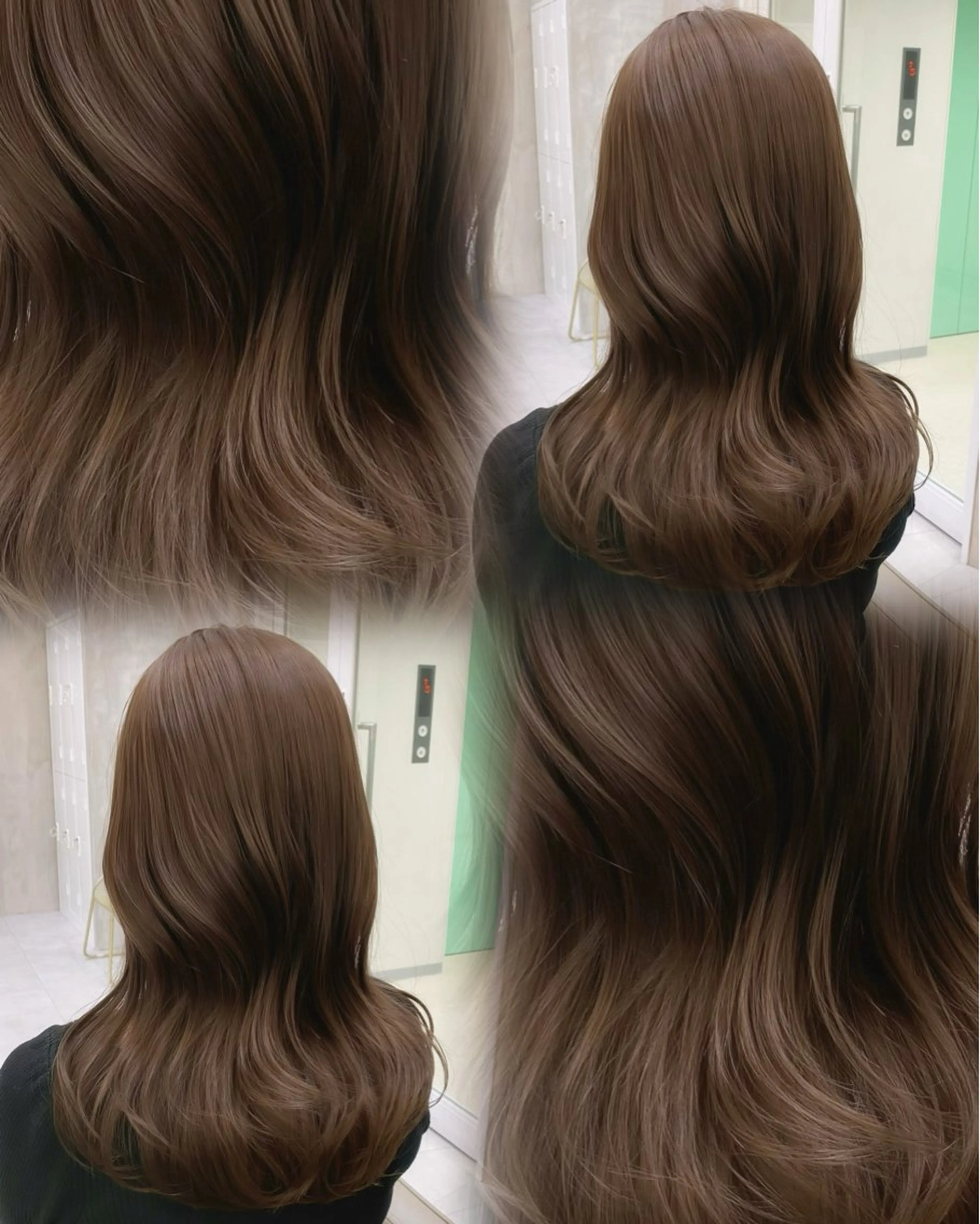 セミロング カラー ヘアアレンジ ベージュカラー ブリーチ ブラウンカラー ショコラブラウン 透明感カラー カット ヘアカラー トリートメント ヘアセット 赤み消し🫧韓国ヘア 🫧藤岡誠也のヘアスタイル