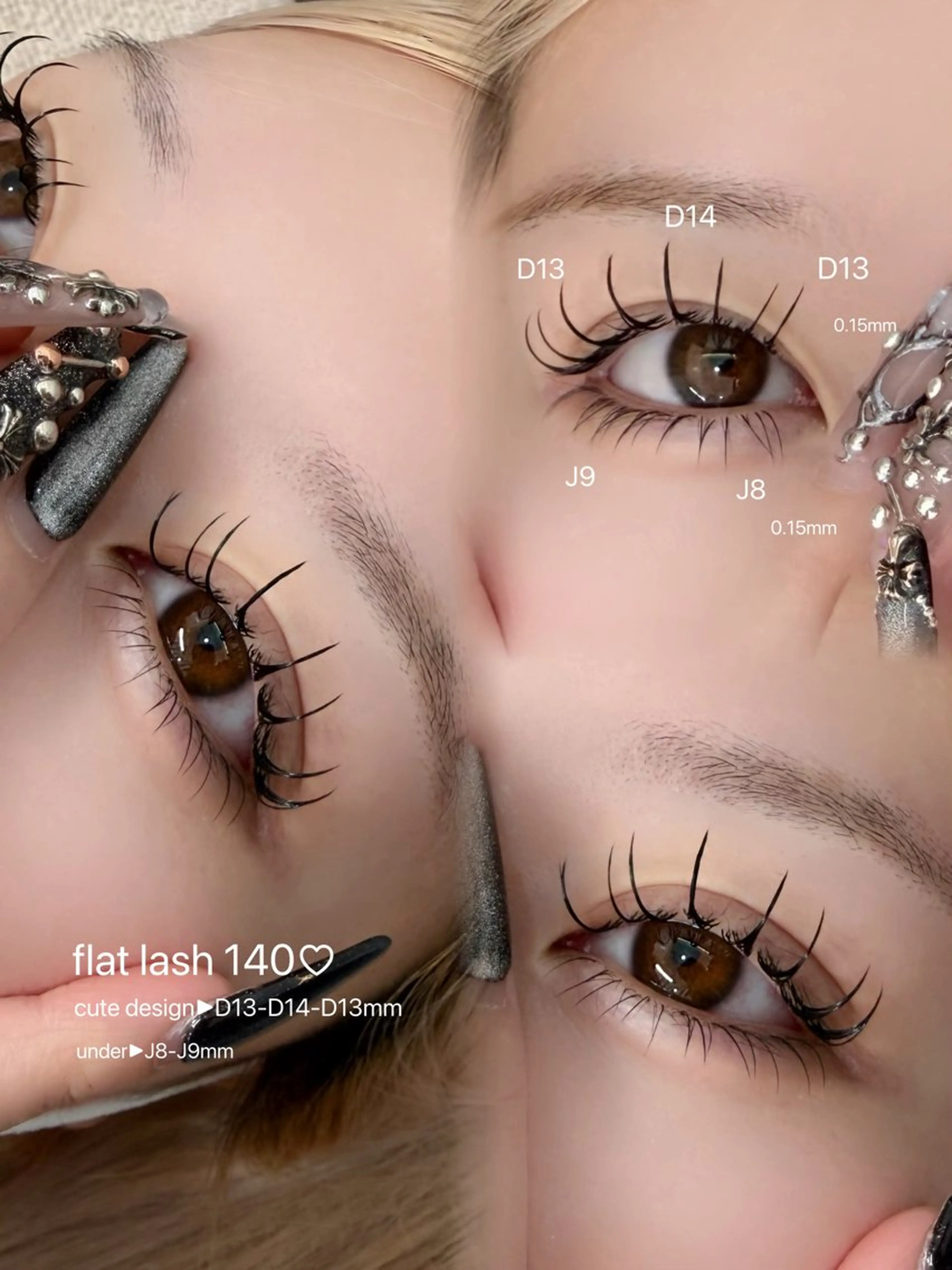 LEDフラットラッシュ120本(オフ可)+下まつげの写真