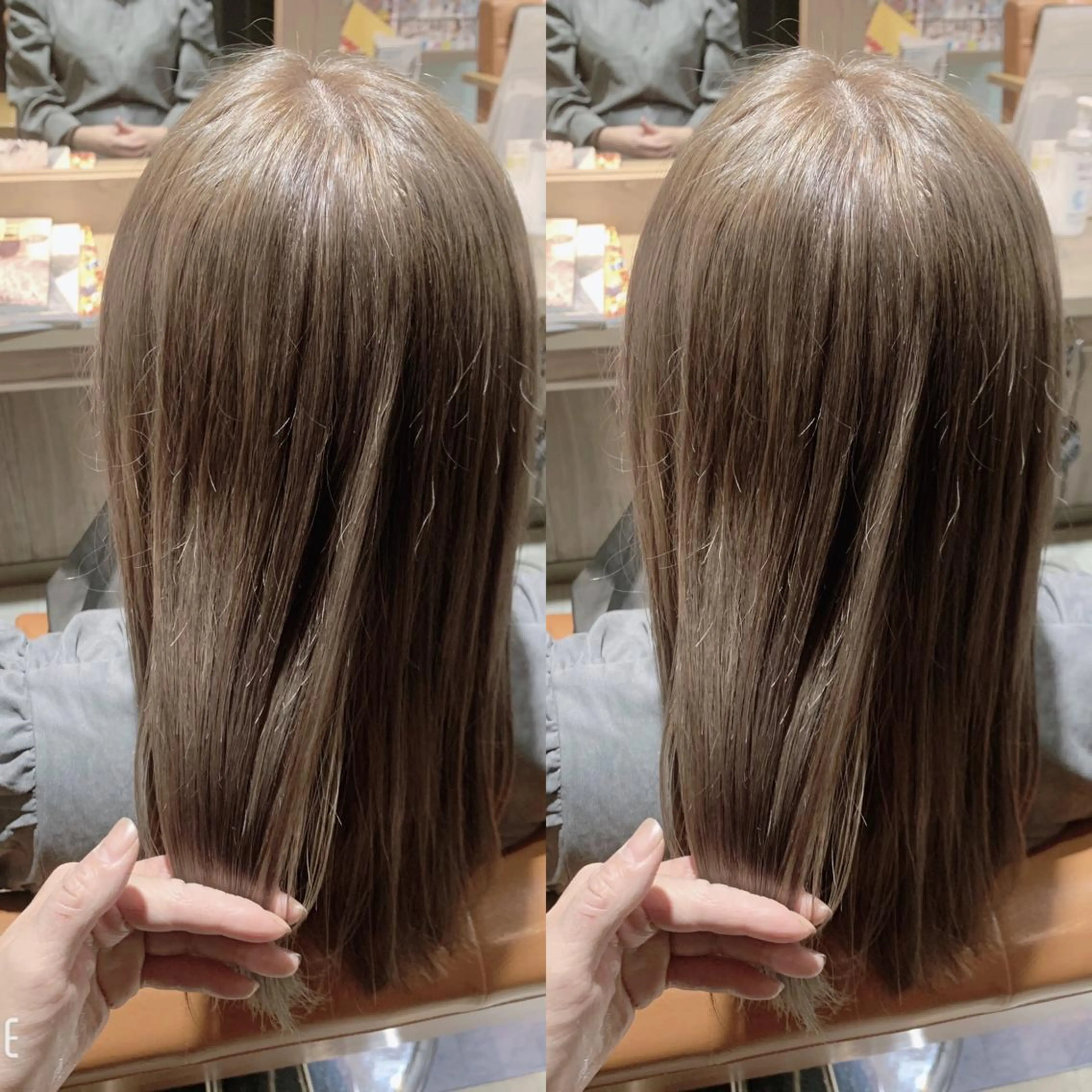 セミロング カラー 韓国🇰🇷 ✂︎hair 内田愛のヘアスタイル