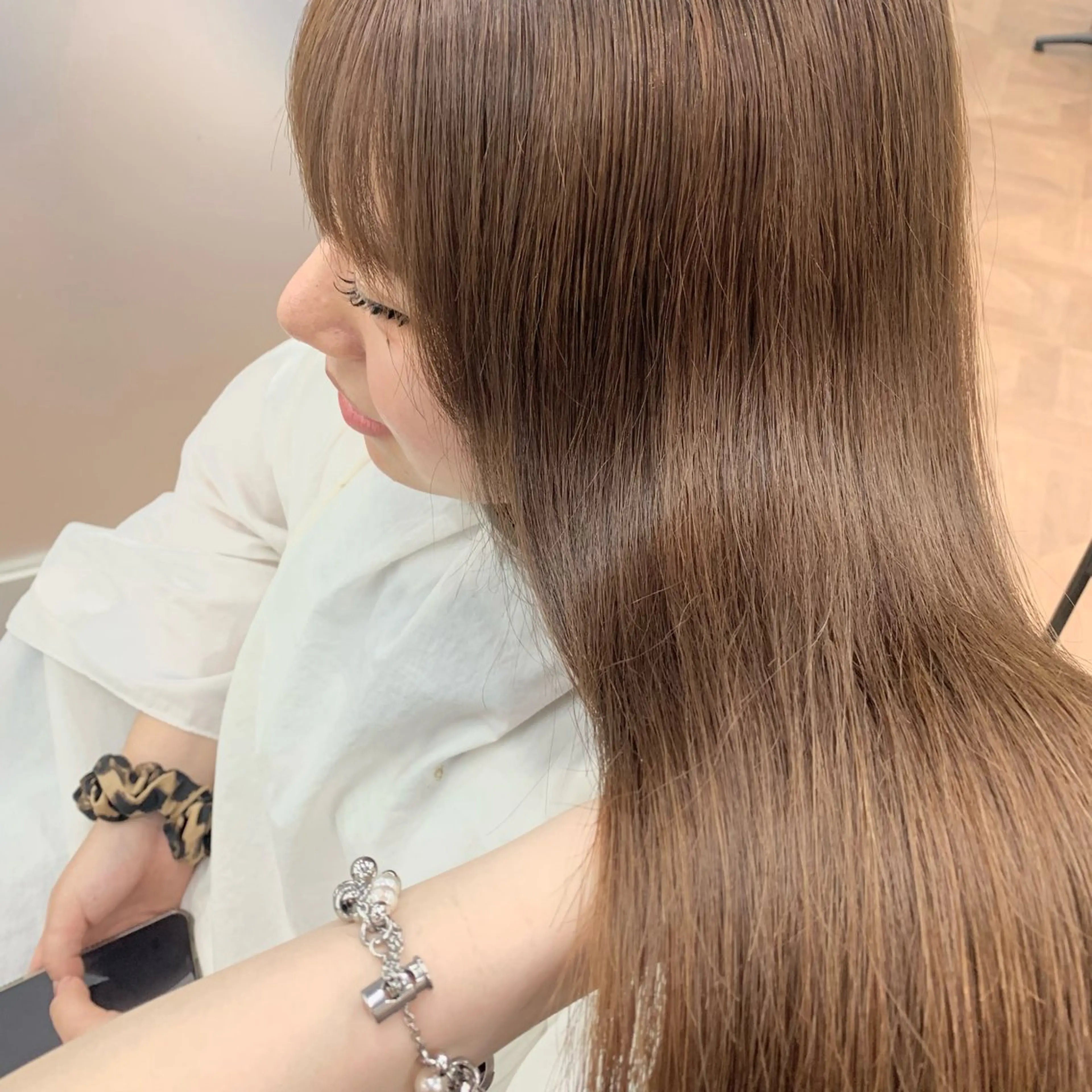 ロング カラー ヘアアレンジ キヨミ 韓国レイヤーカットのヘアスタイル