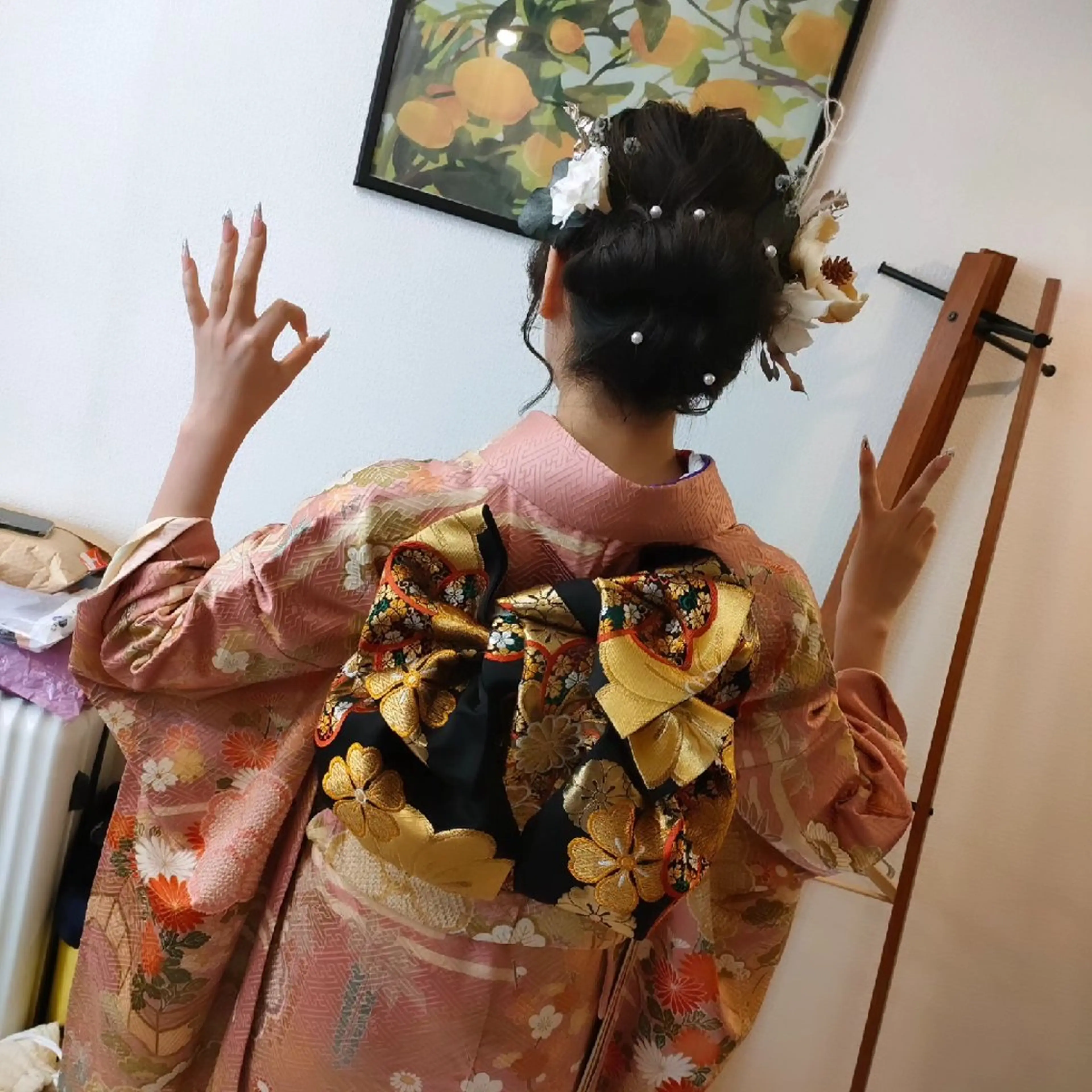 ヘアセット＋振袖着付け/ご予約時お電話にてやり取り可能な方補足文読んでねの写真