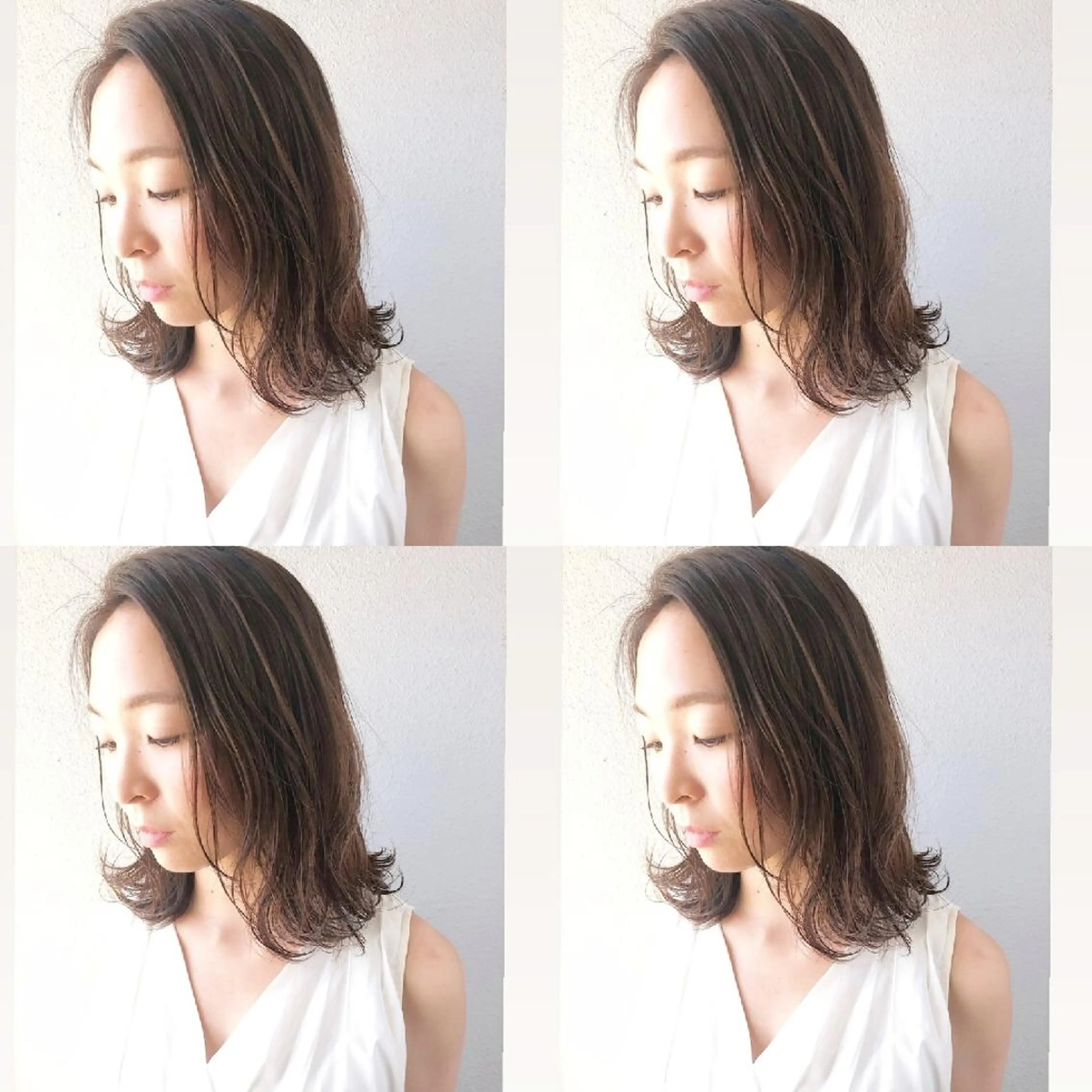 ミディアム カラー ヘアアレンジ カット ヘアカラー トリートメント 竹内啓太 ボブのヘアスタイル