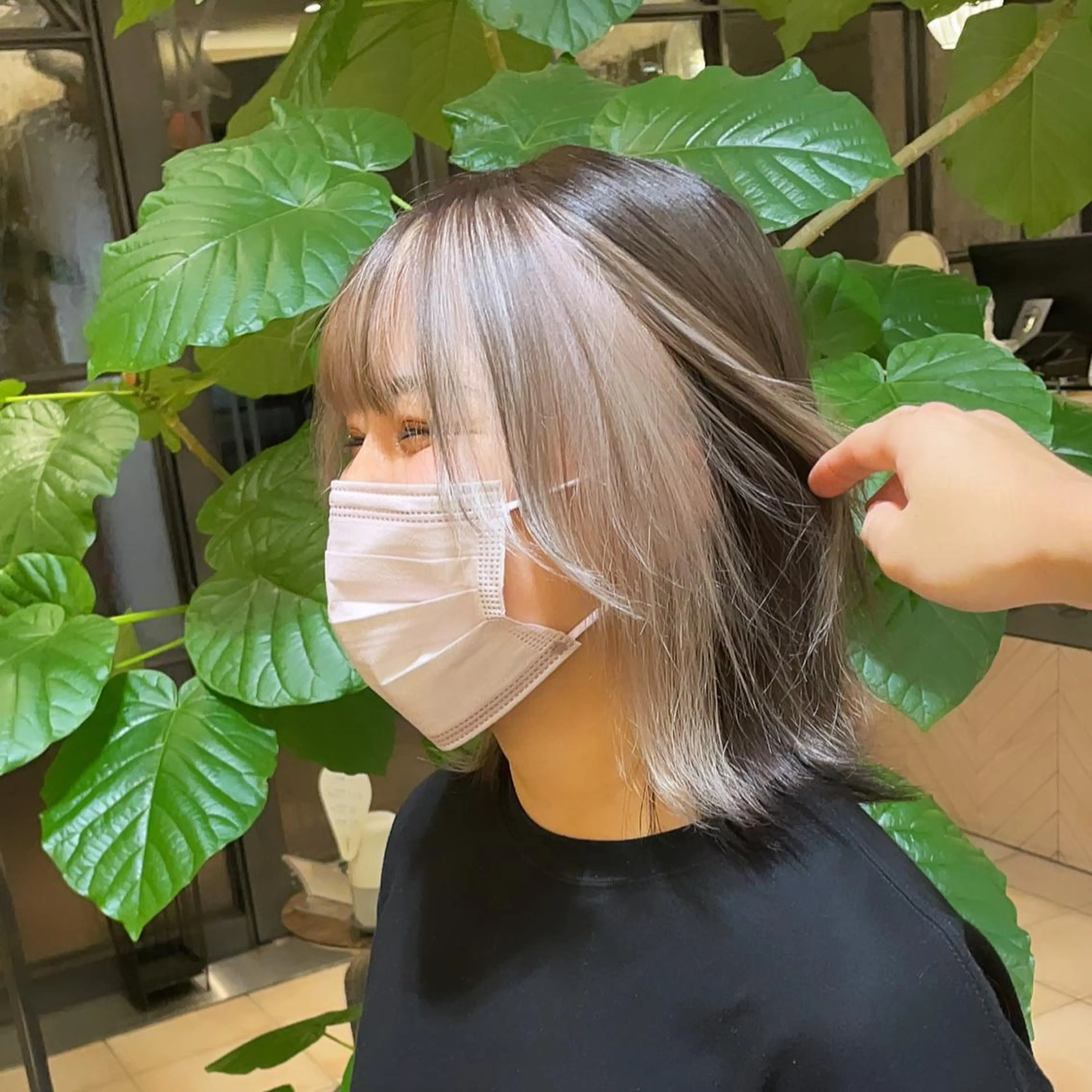 ミディアム カラー ブリーチ ケアブリーチ ヘアカラー トリートメント tet 店長 RIKITOのヘアスタイル