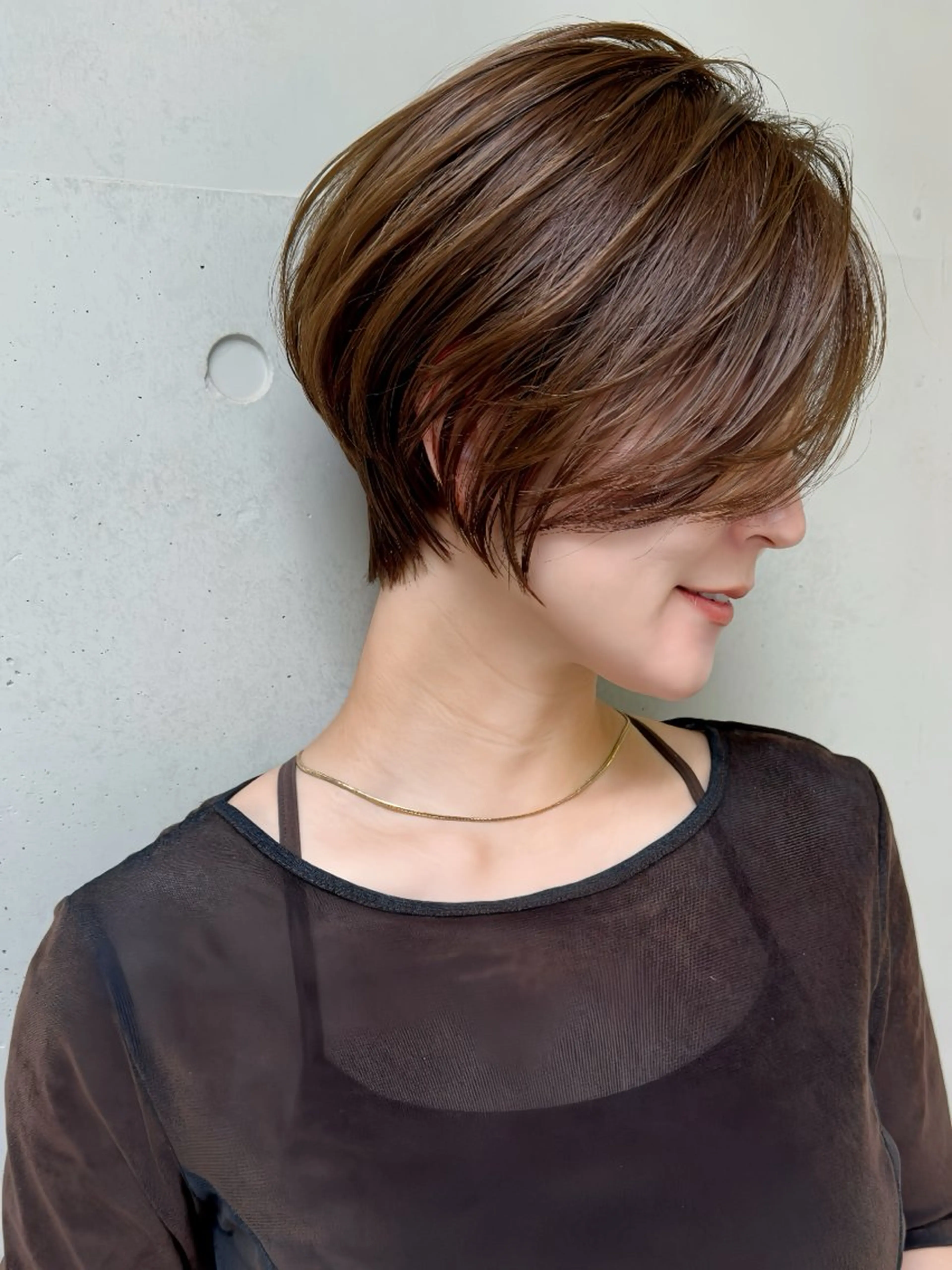 ショート ショートボブ ボブ ショートヘア カット ヘアカラー SALOWIN表参道ANNEX店所属・1日数名限定/似合わ ショート+艶カラー✨のヘアスタイル