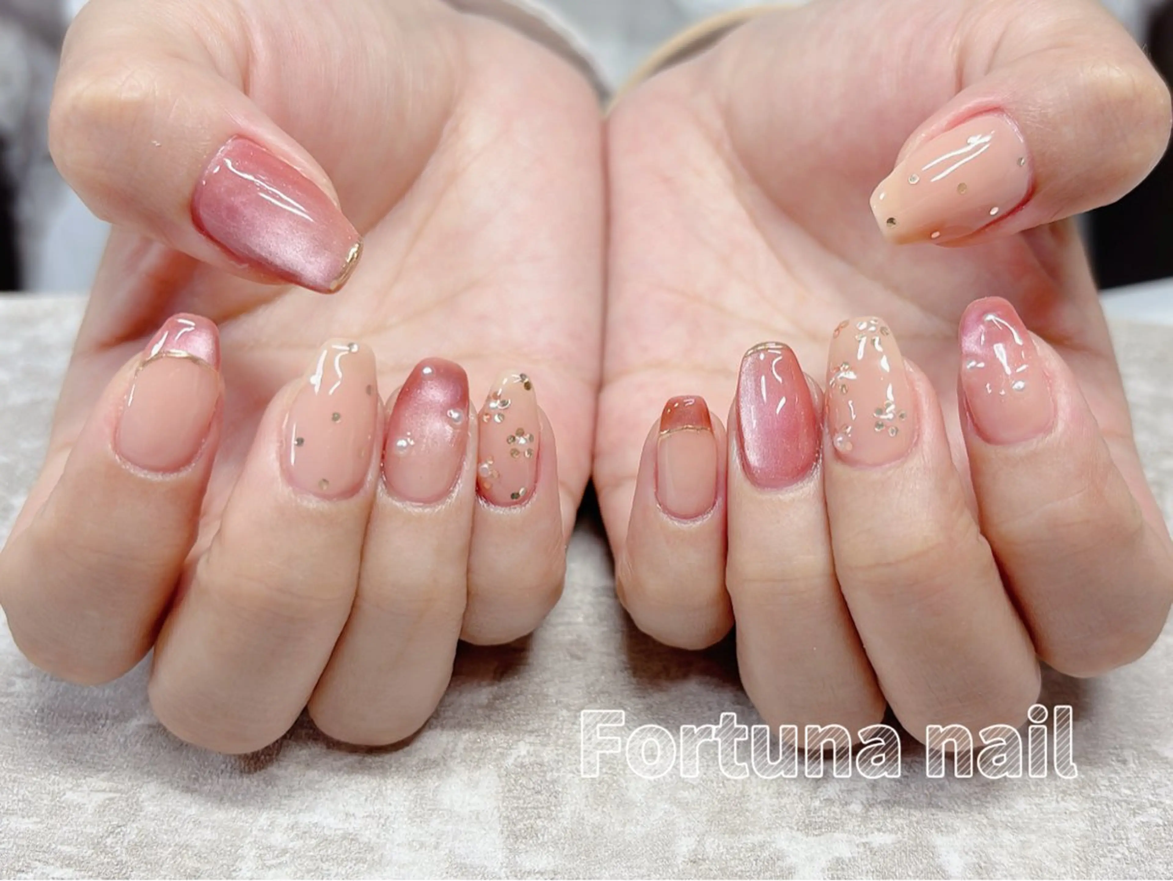 ネイル 持ち込み ハンドネイル ハンドケア Nail •Head スパFortunaのネイルデザイン