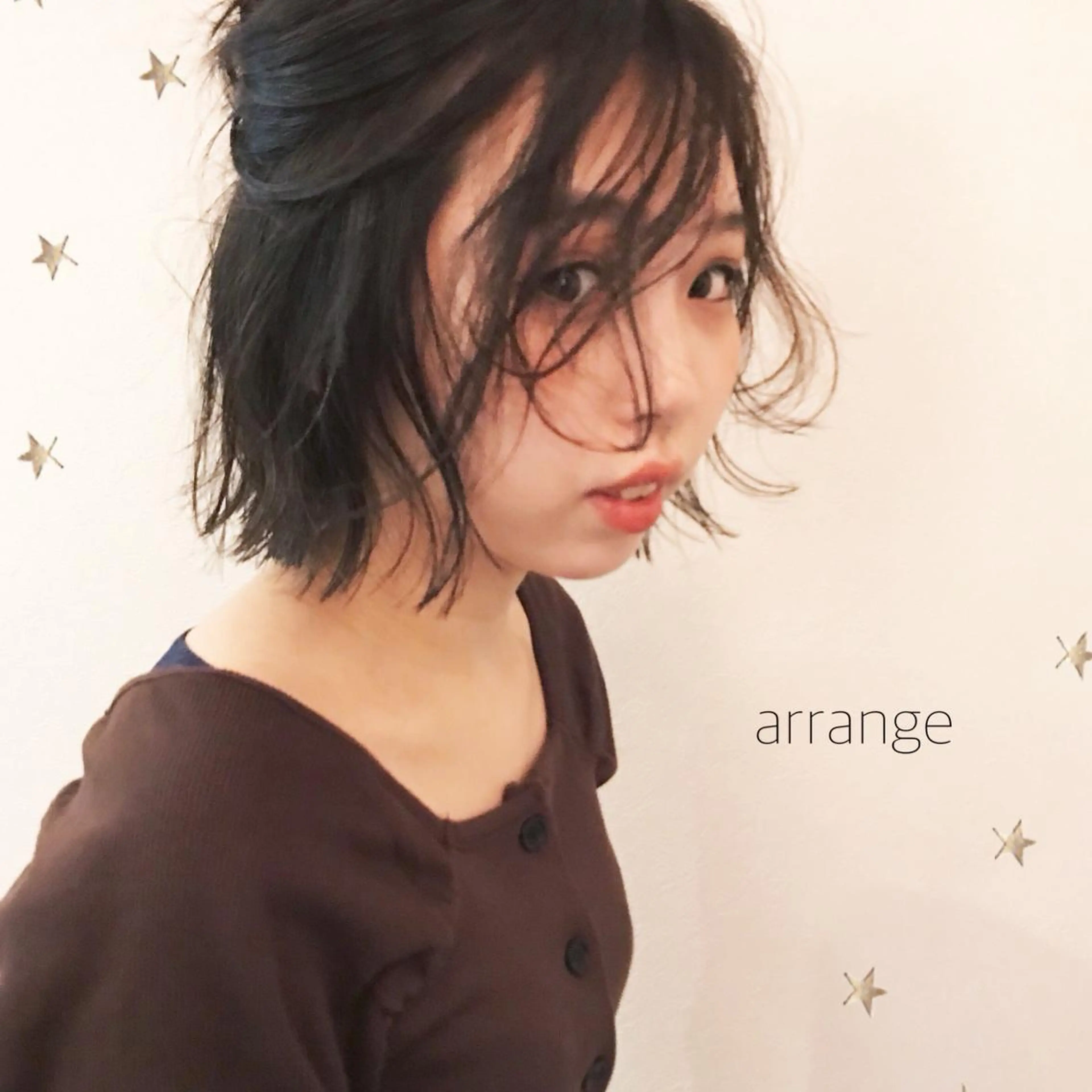 ミディアム カラー 市川 千夏のヘアスタイル