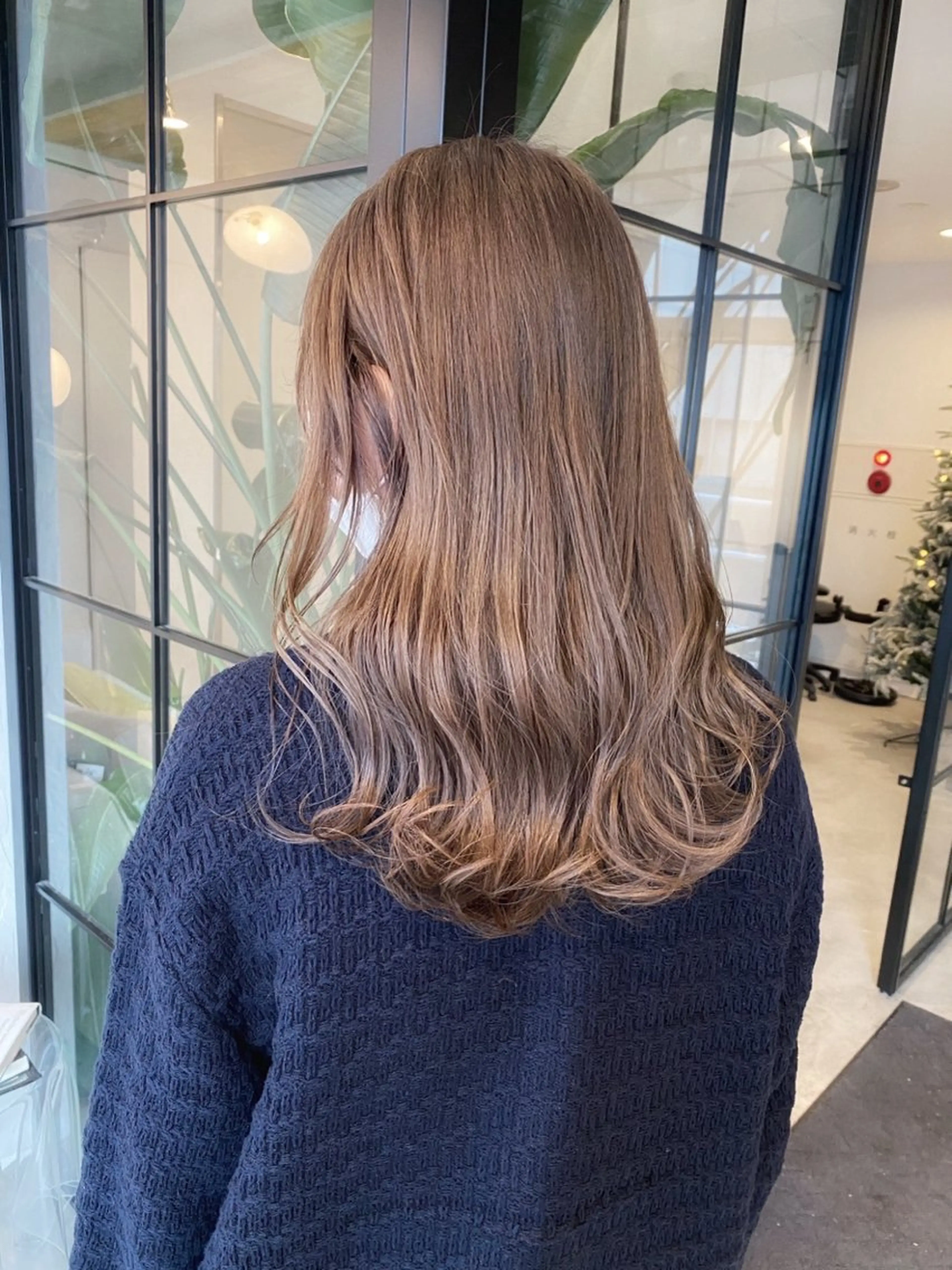 セミロング カラー ヘアアレンジ ベージュカラー🧸/ 松崎/東区/田中理沙のヘアスタイル