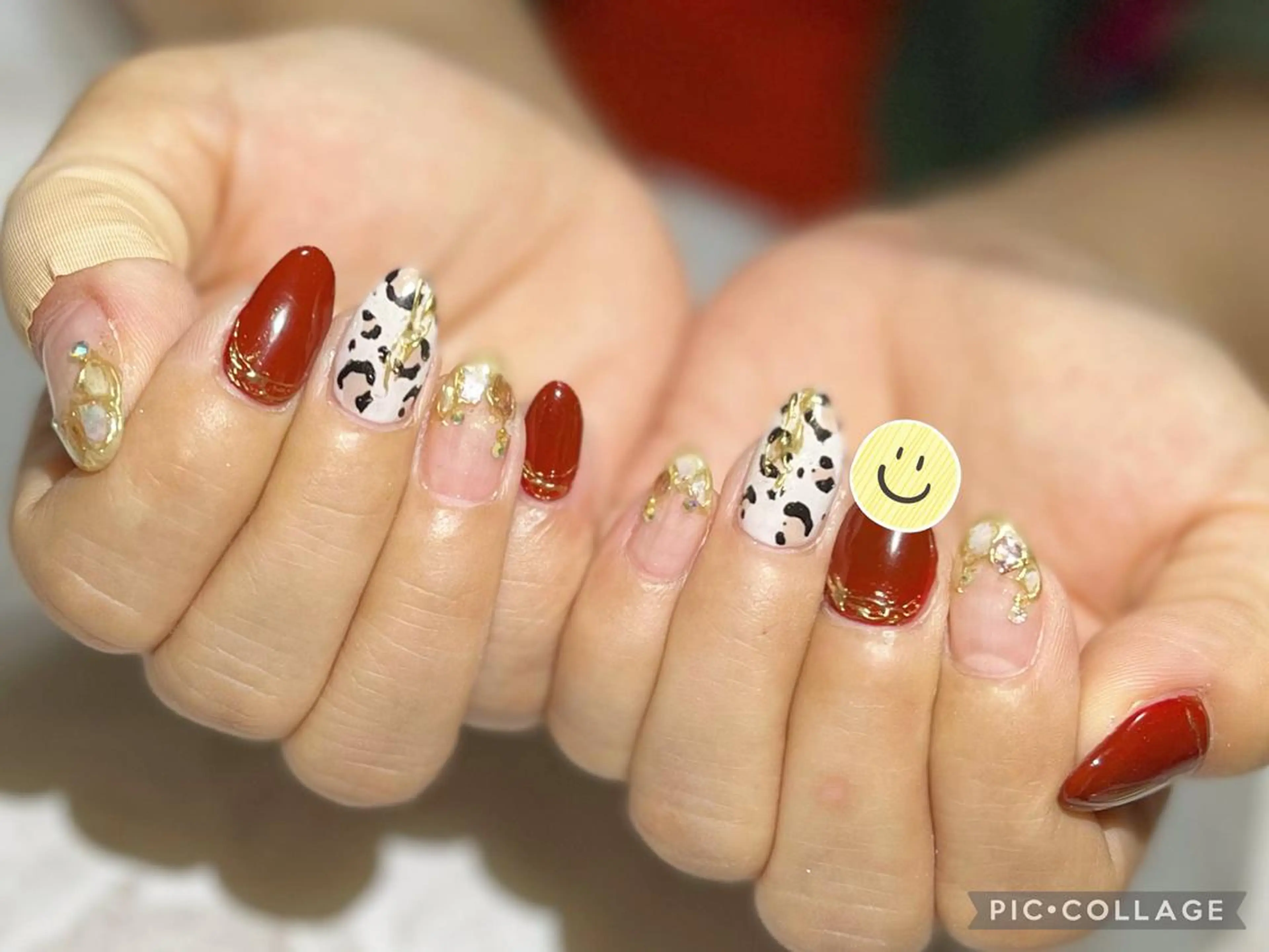 ネイル アニマル柄 ボルドー フットネイル ニュアンスネイル シンプルネイル ネイル フフラ所属・nail fufla ♡yamane♡のネイルデザイン