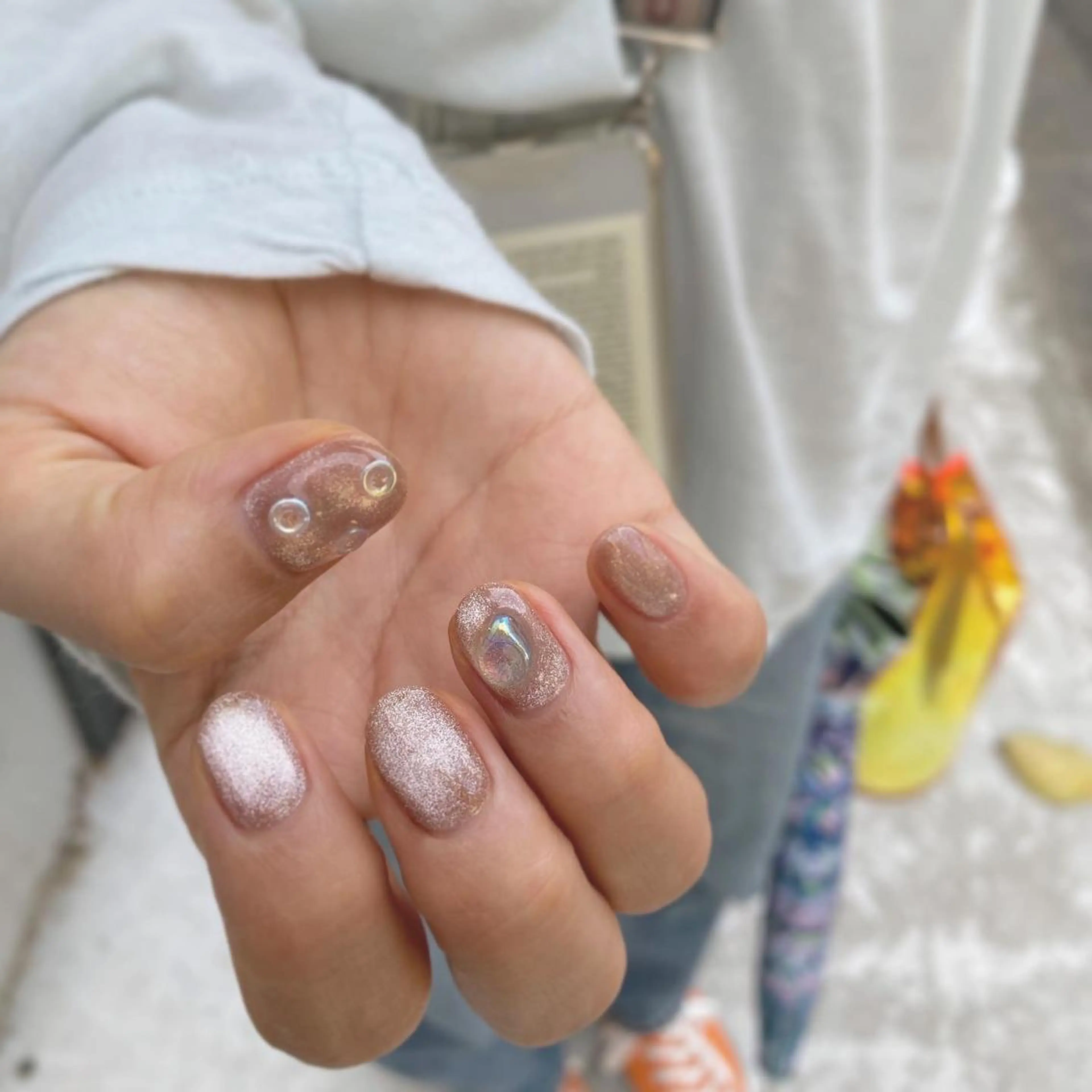 ネイル マグネットネイル ストーンネイル 🌼大西洋子 laughl🌼のネイルデザイン