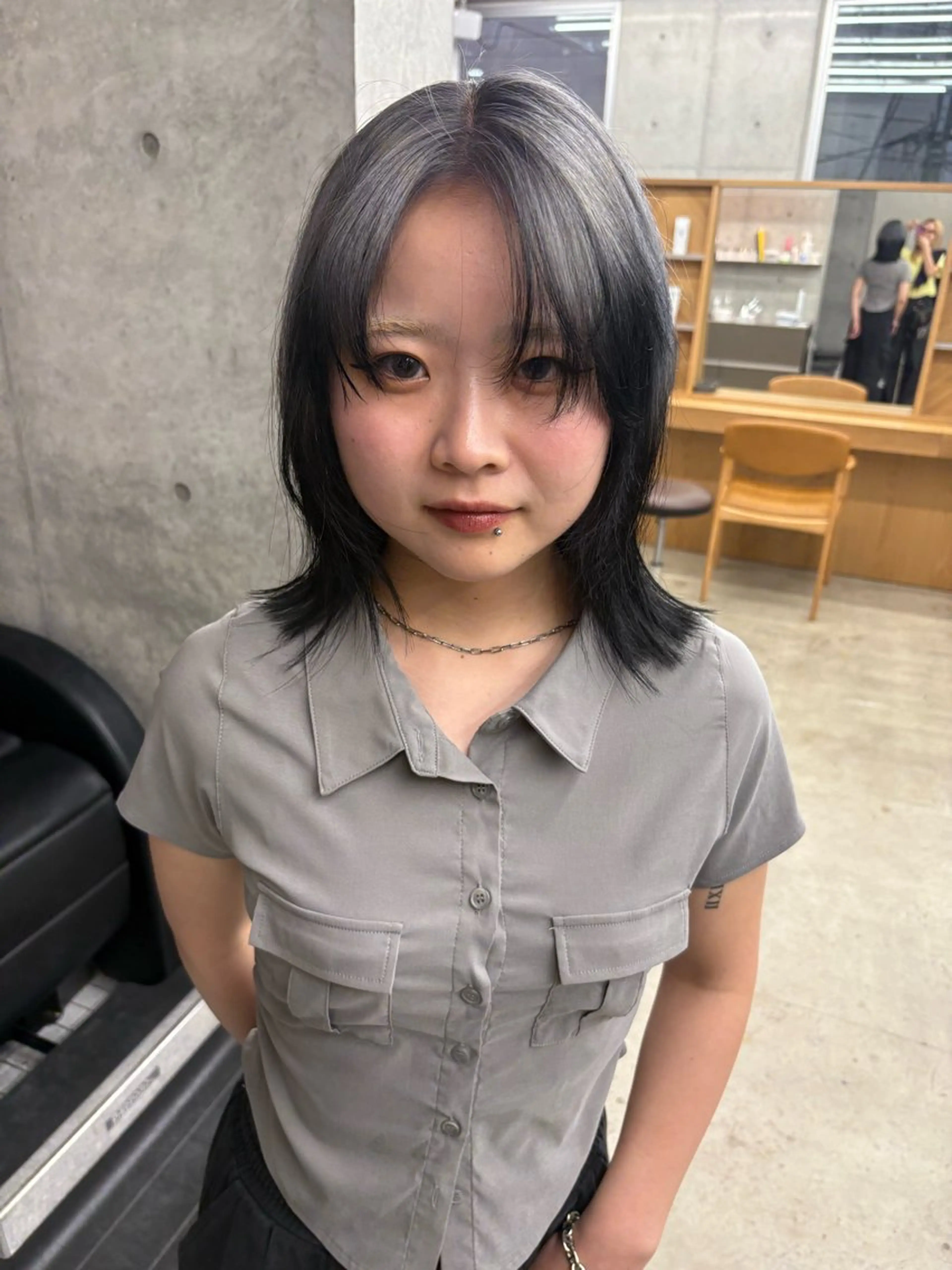 ミディアム カラー ヘアカラー レイヤー/柔色 カラー/SAkiのヘアスタイル