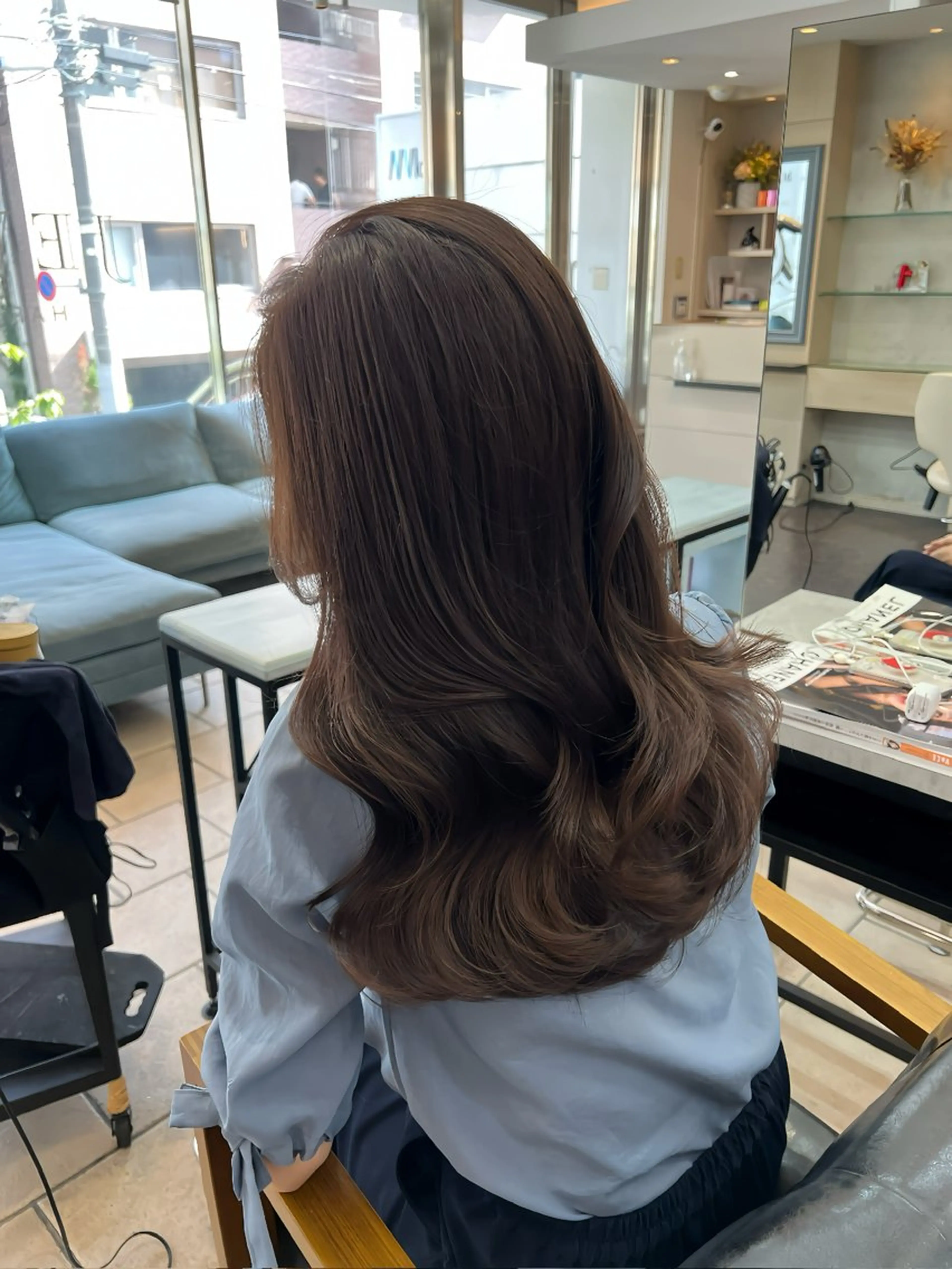 セミロング カラー グレージュ レイヤーカット カット ヘアカラー トリートメント 韓国ヘア/レイヤー カット SAKURAのヘアスタイル