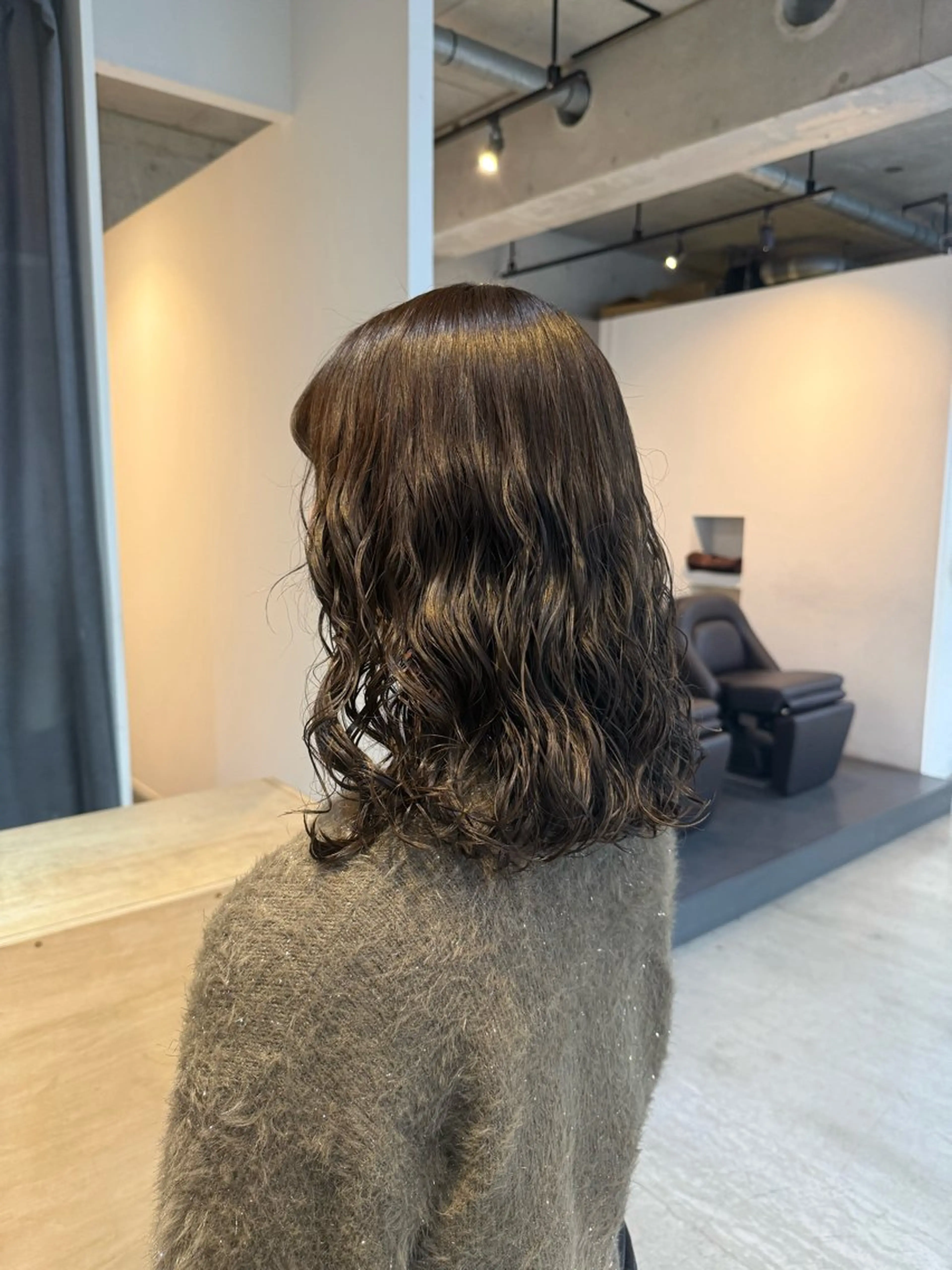 セミロング カット パーマ トリートメント デジタルパーマ/ ウェーブパーマ/神野のヘアスタイル