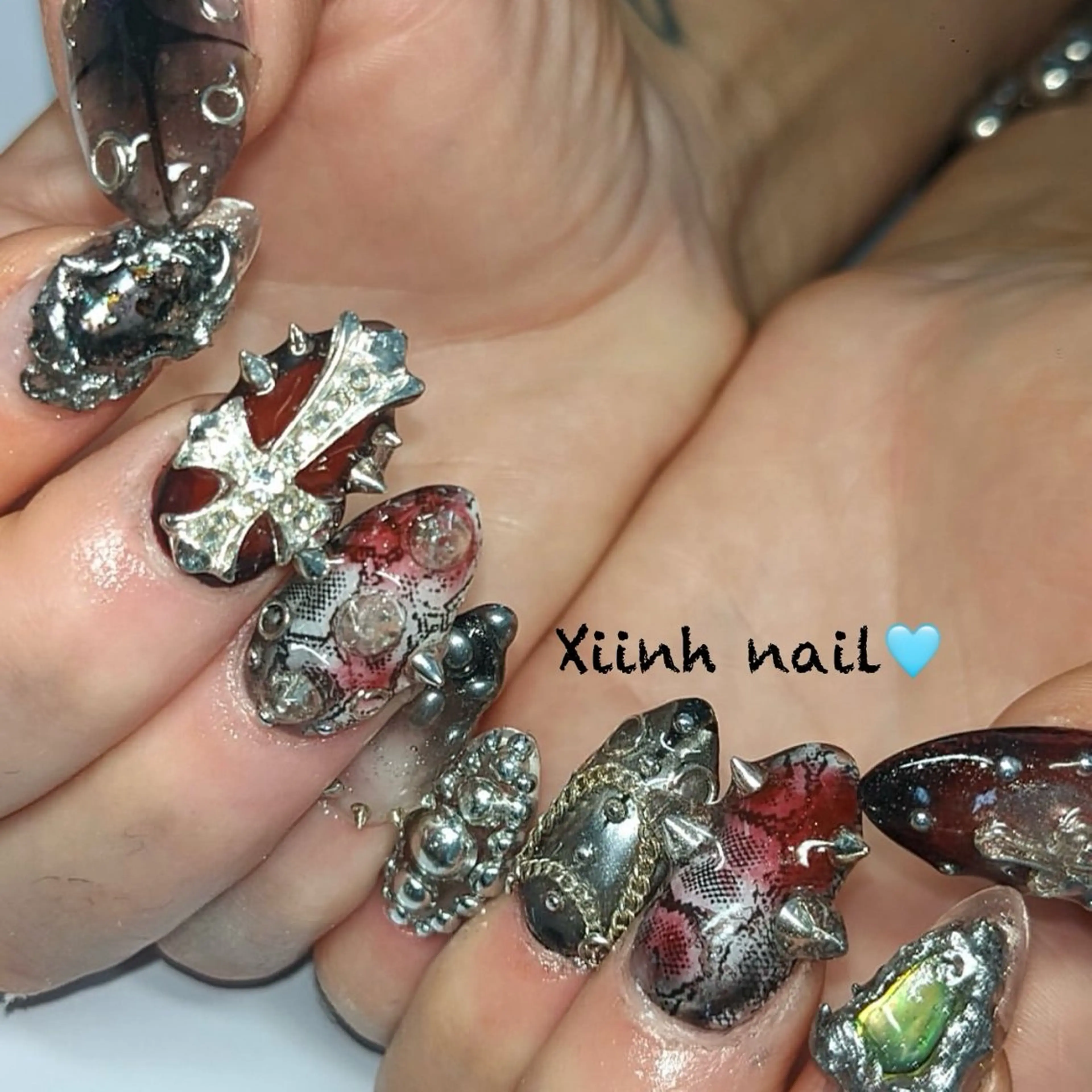 ネイル チークネイル 桜ネイル フットネイル フレンチネイル ジェルネイル XIINH NAIL SALONのネイルデザイン