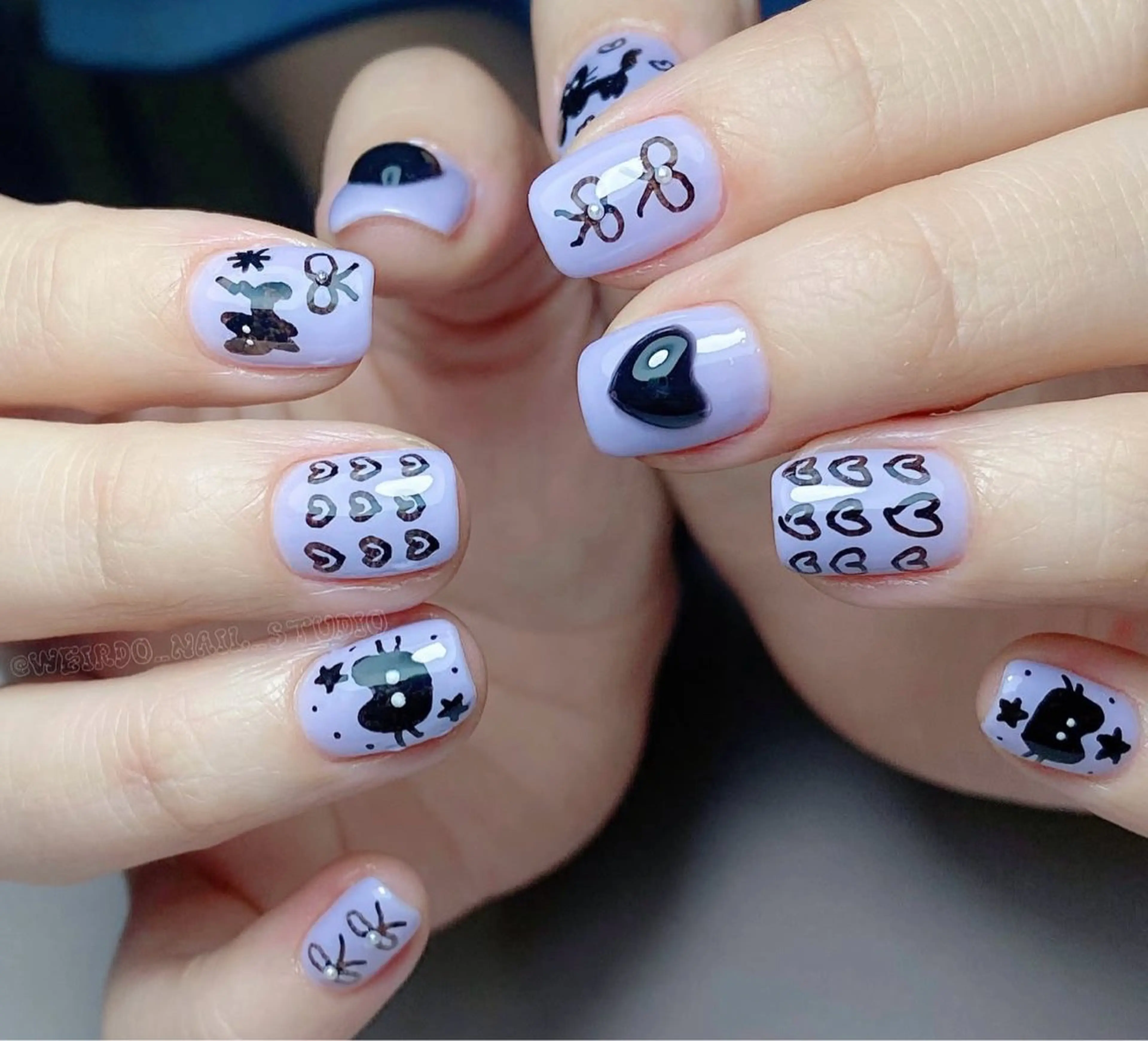 ネイル アートネイル オーロラネイル チークネイル フレンチネイル ガラスフレンチ ハンドネイル 🎀YooLi Nail salonのネイルデザイン