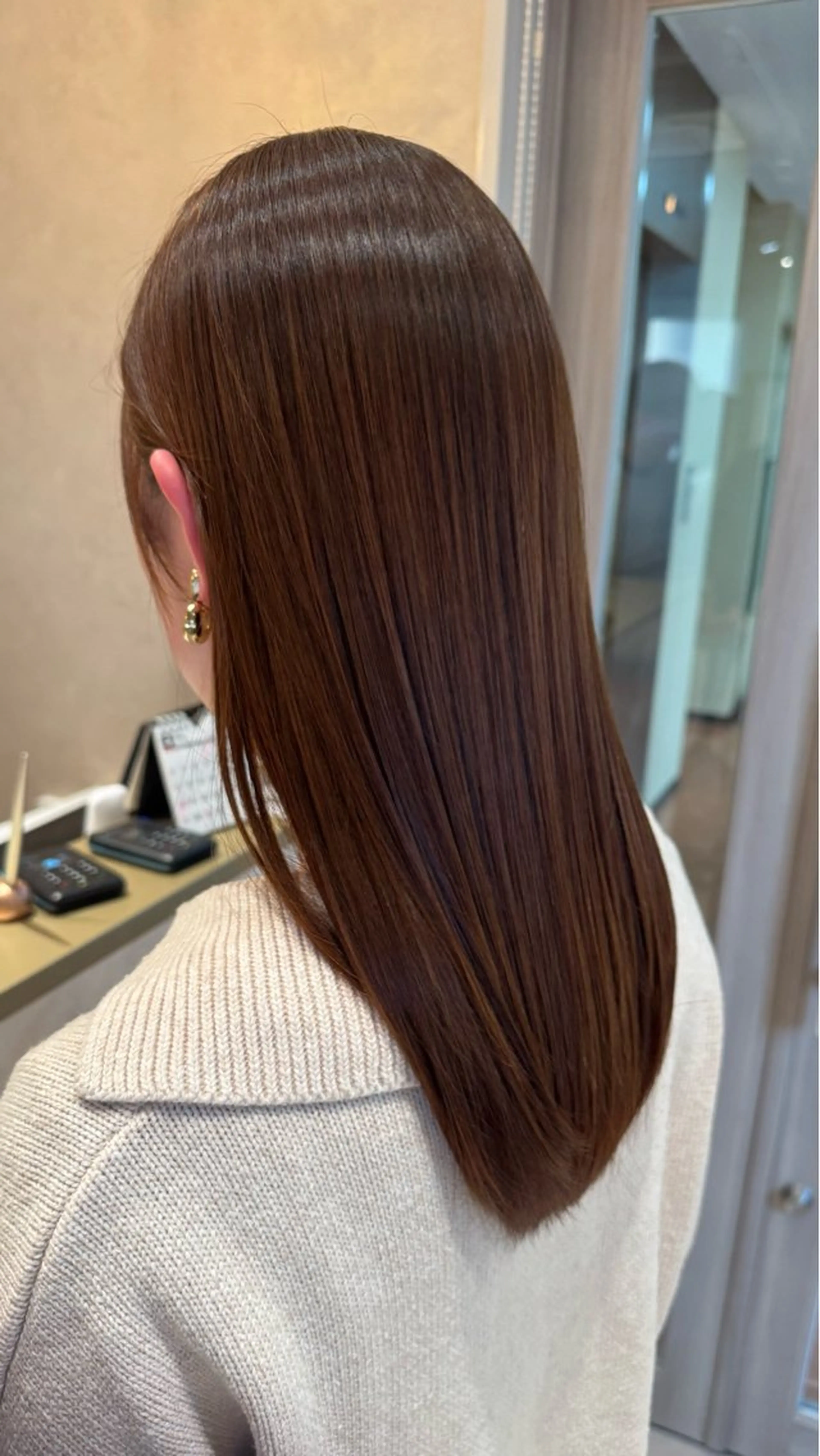 ミディアム カラー 髪質改善ヘアエステ miyuのヘアスタイル