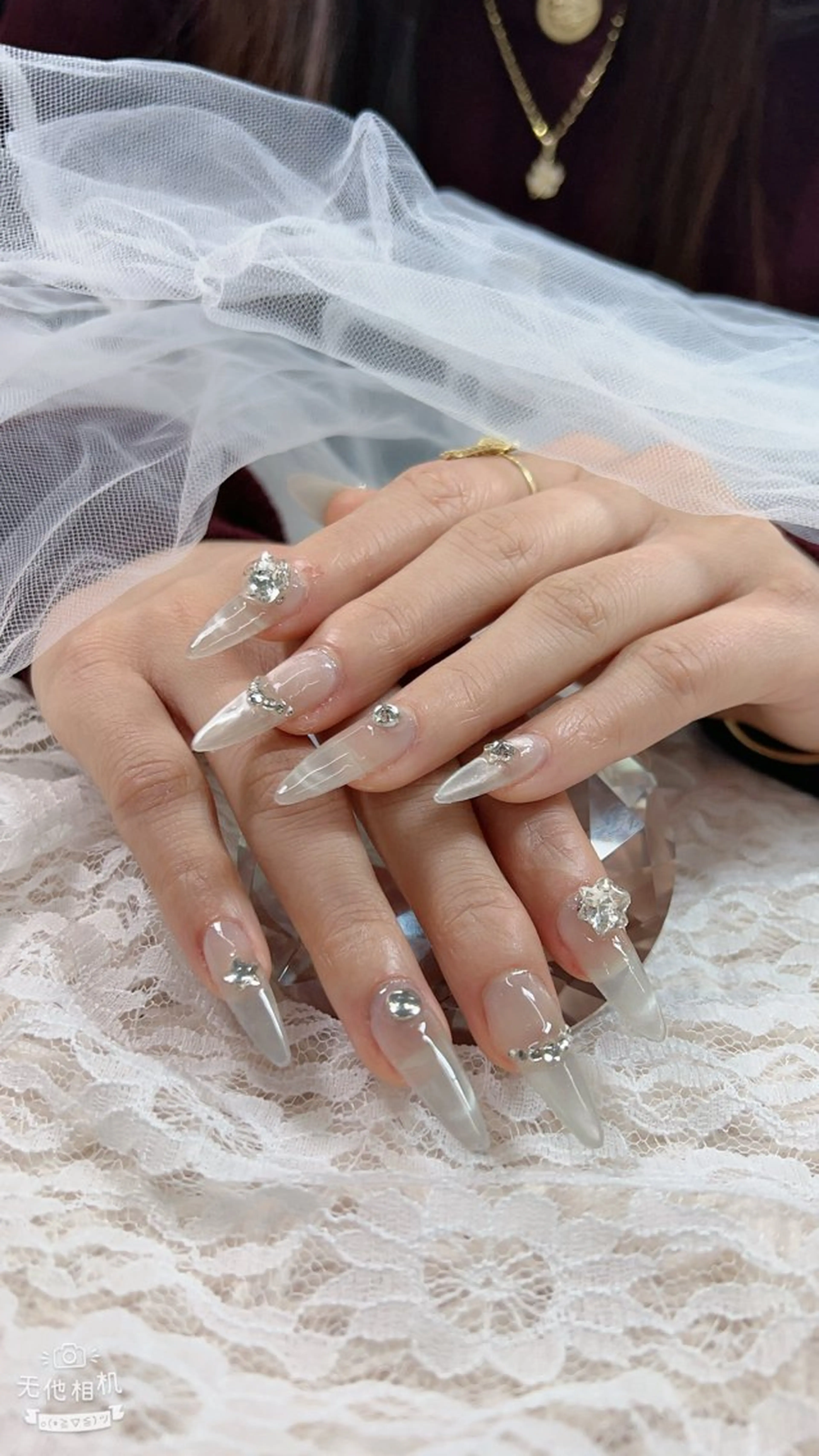 ネイル アートネイル 長さ出し ロングネイル 持ち込み スカルプネイル AURA NAIL🎀💅のネイルデザイン