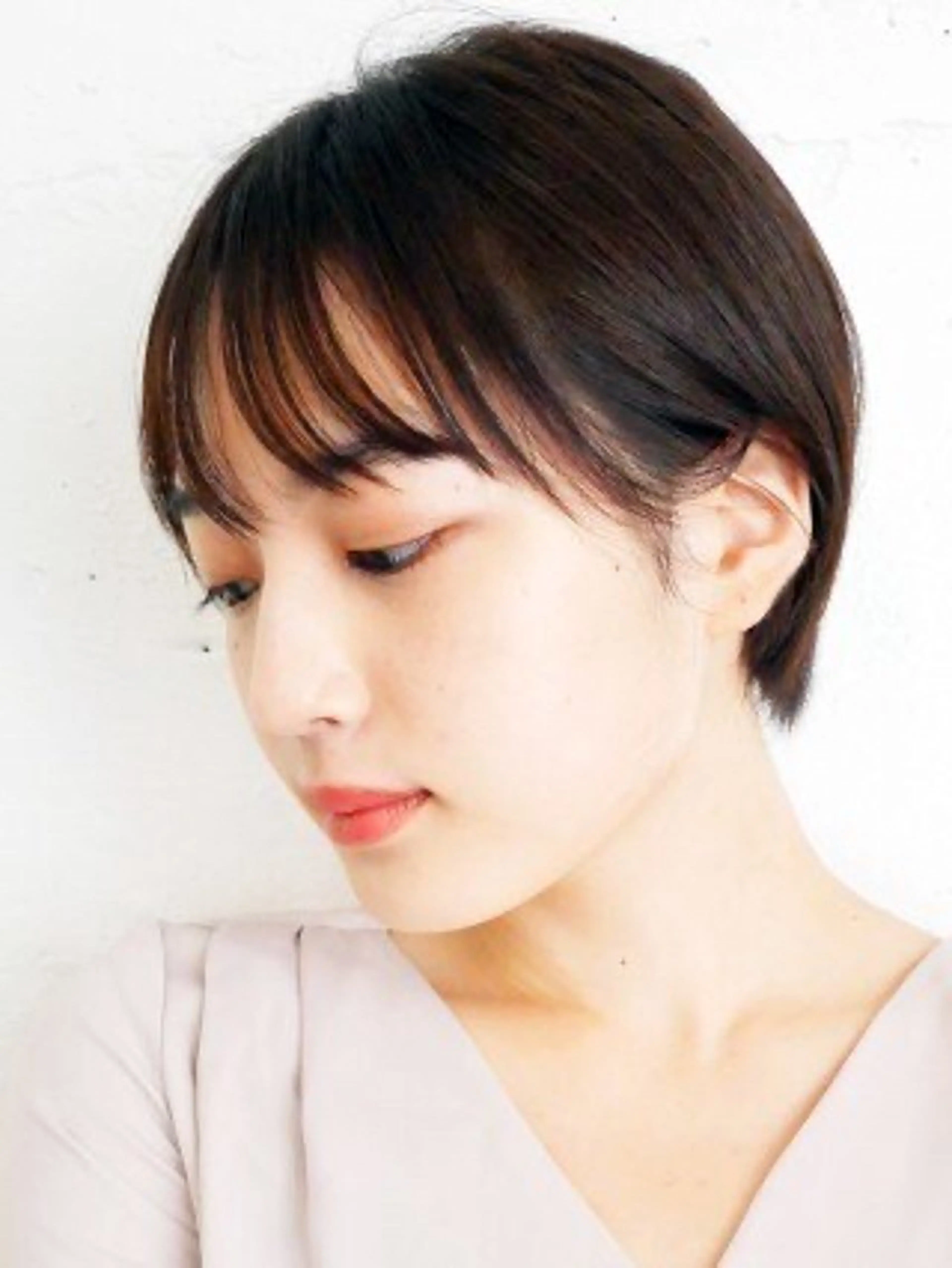 ショート カラー 丸みショート ボブ ショートヘア 小顔カット 縮毛矯正 カット トリートメント 💎ハイライトカラー /髪質改善カラー💎のヘアスタイル