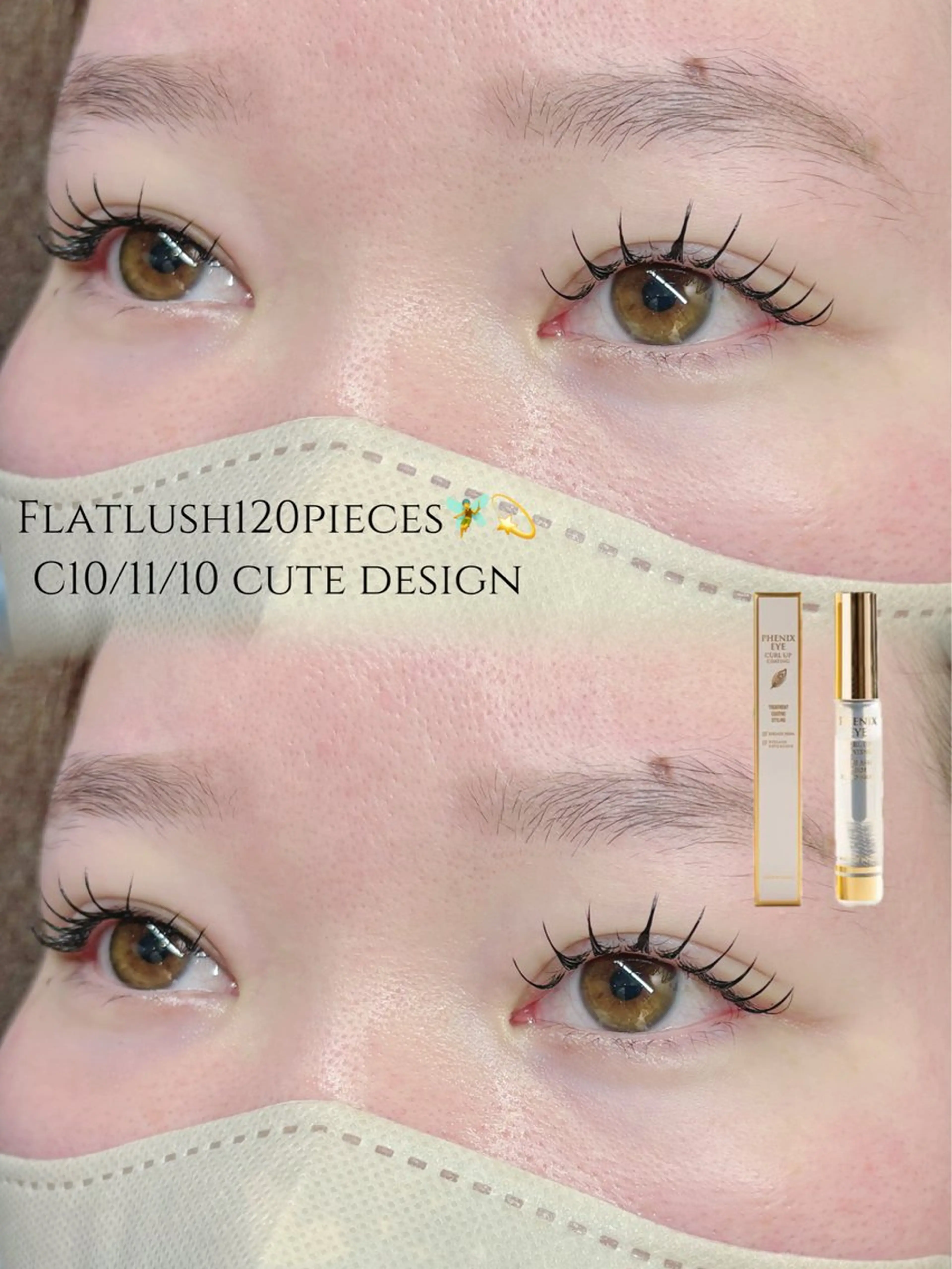 マツエク・マツパ キュート フラットラッシュ 束感👀エクステ 🍒Izumi👀のマツエク・マツパデザイン