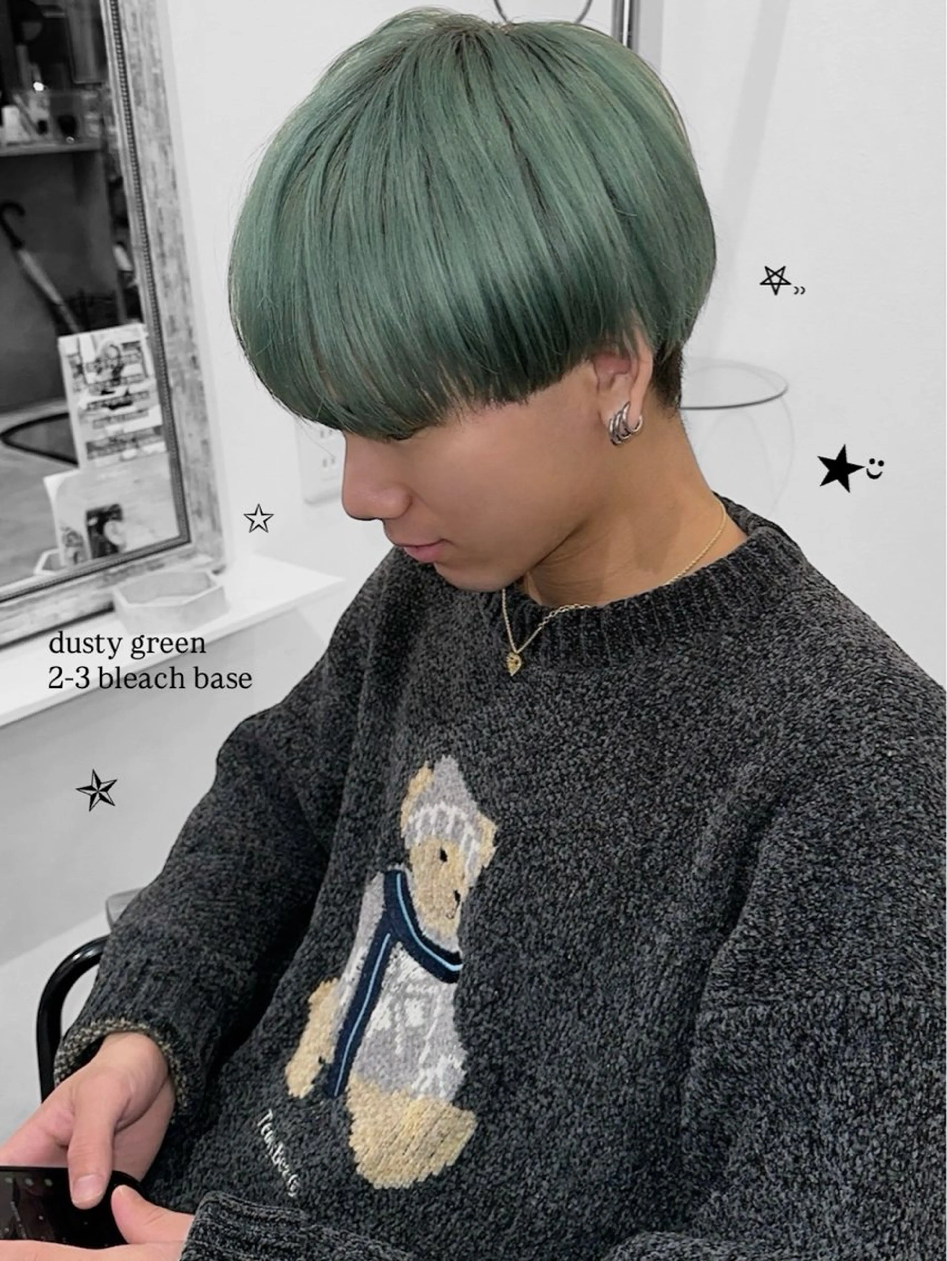 ショート カラー メンズ ヘアカラー トリートメント ura/デザイン/ ハイトーン/個性派のヘアスタイル