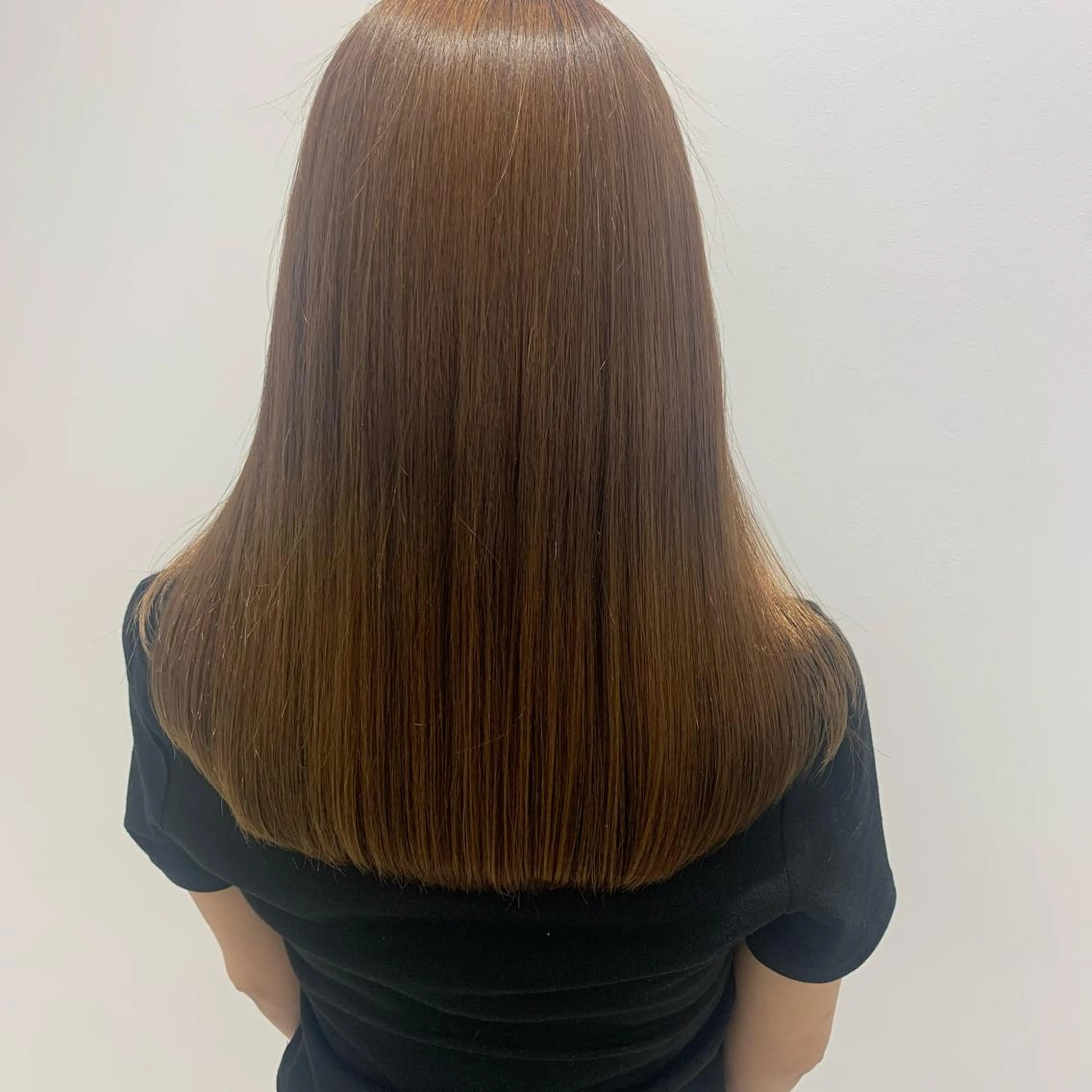 セミロング 髪質改善 縮毛矯正 酸性ストレート カット 縮毛矯正 ボブ/美髪矯正 /佐藤　奈巳のヘアスタイル